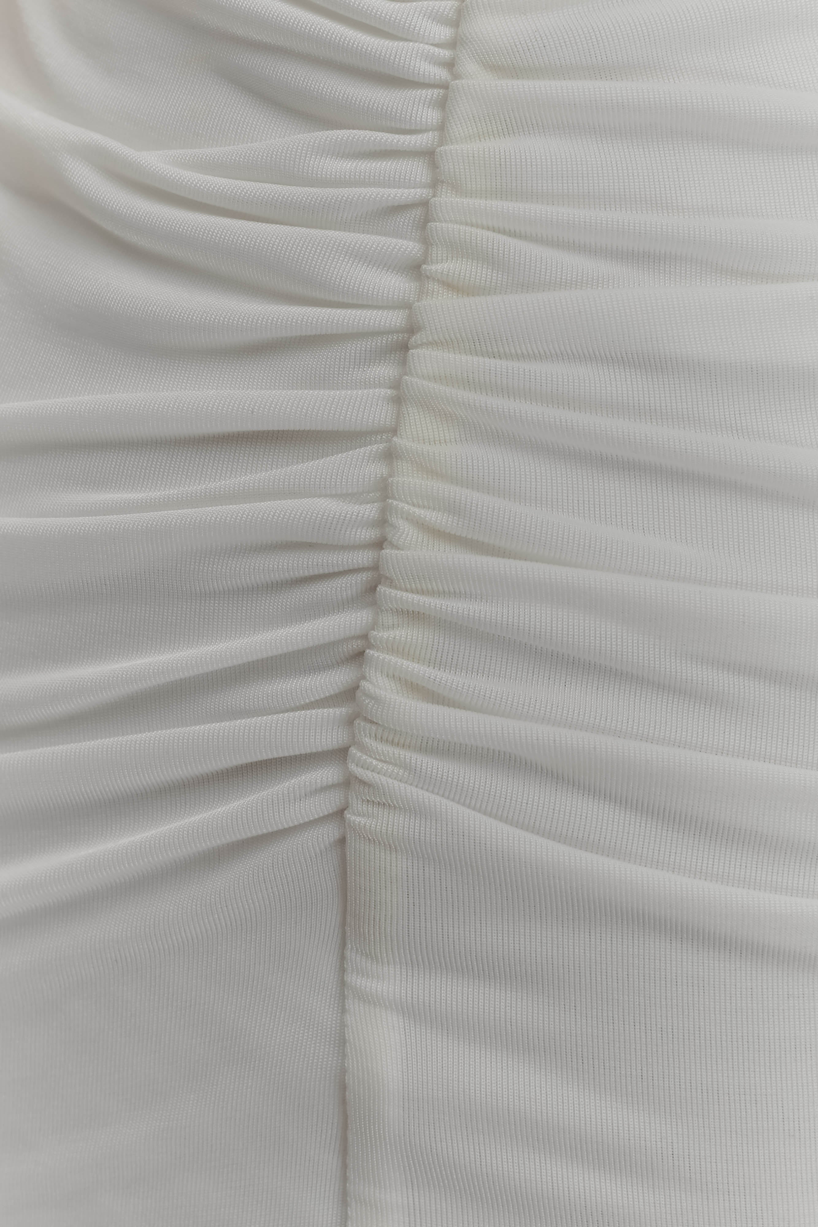 Vienna Slinky Cut Out Maxi Dress - White、mySite、solidvoid