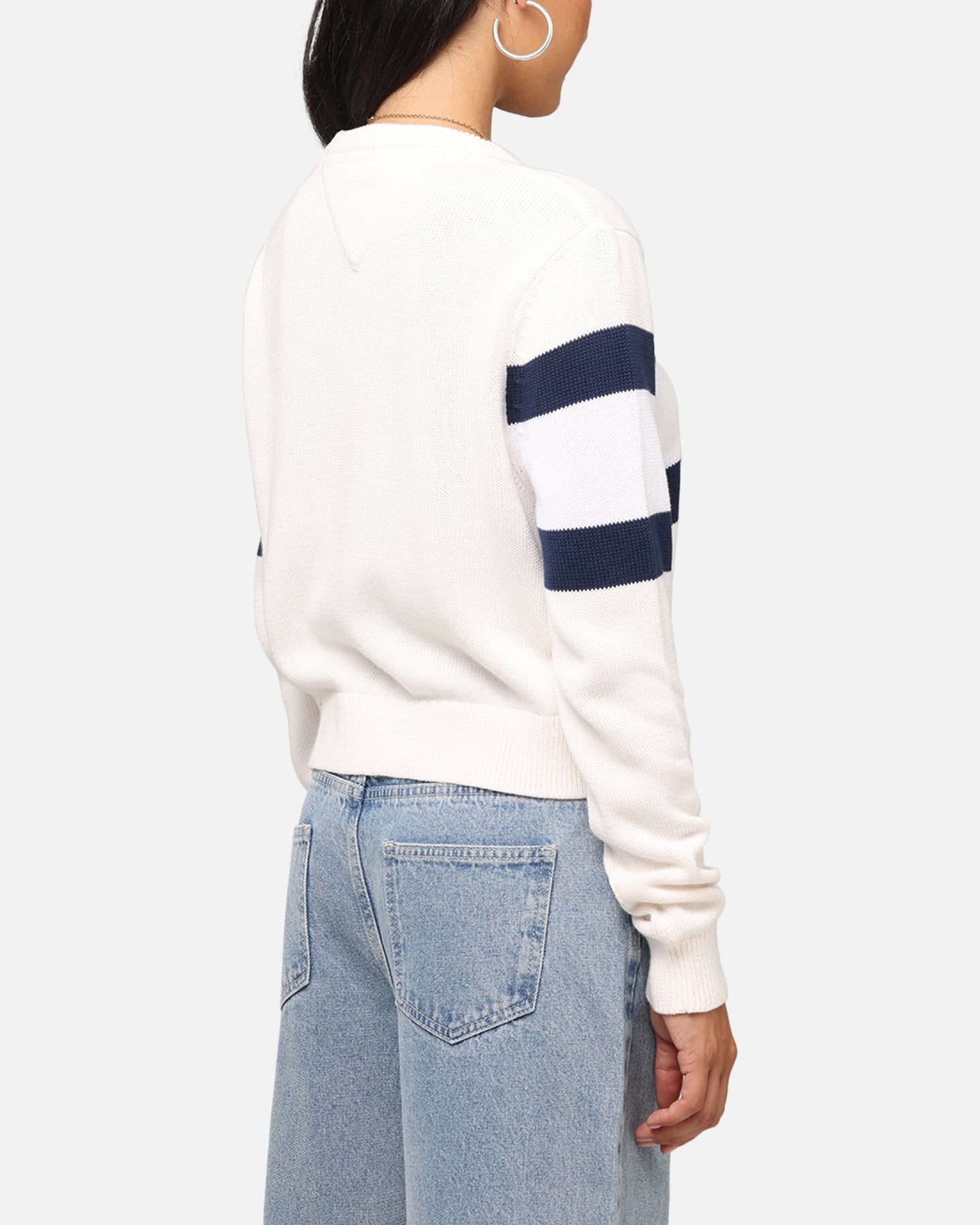 Tommy Jeans Women's Center Flag Sweater Ancient White、mySite、zt4zffjzw