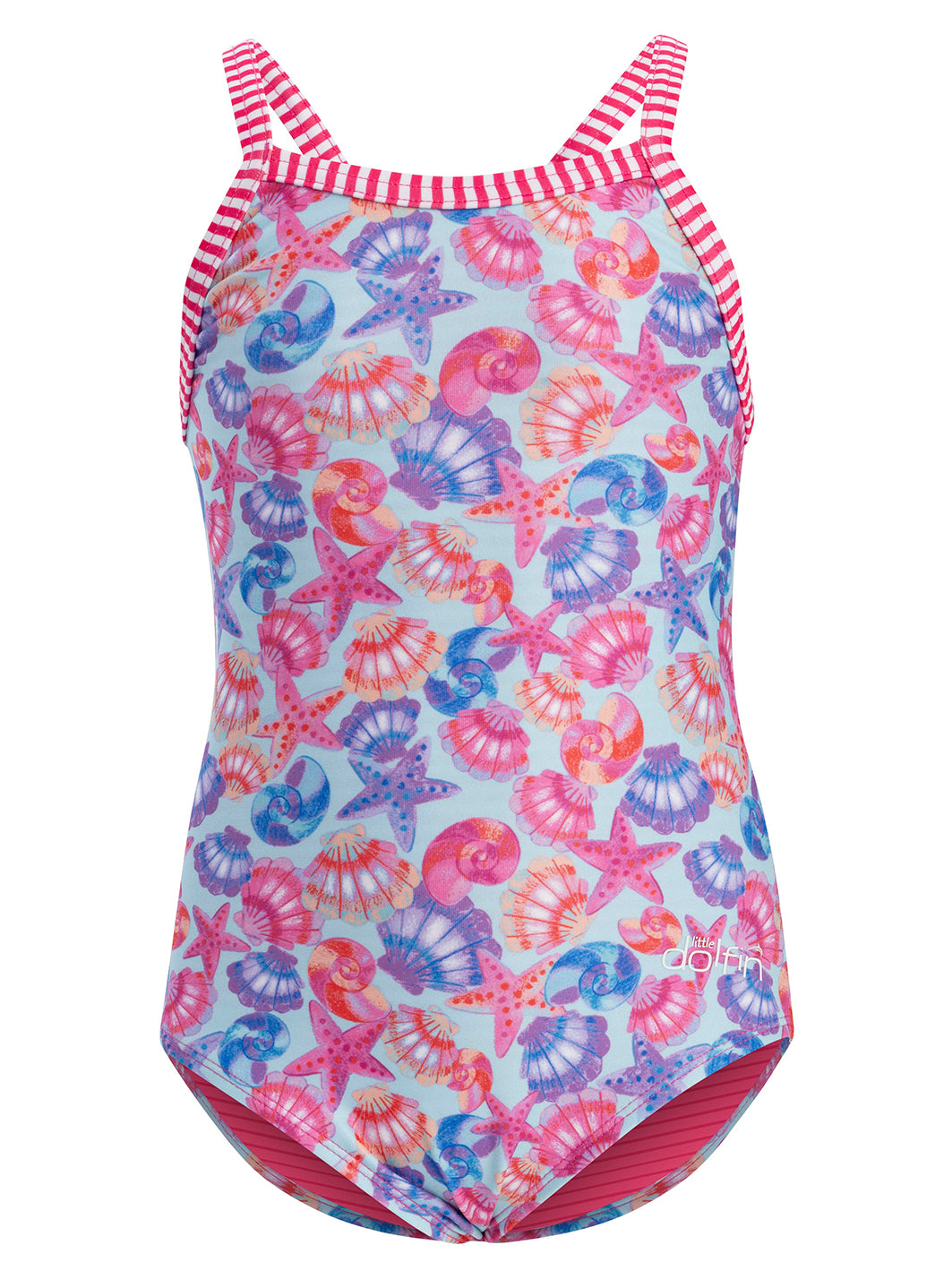 Dolfin Girls' By the Sea Print One Piece Swimsuit (Toddler, Little Kid)、mySite、noshort