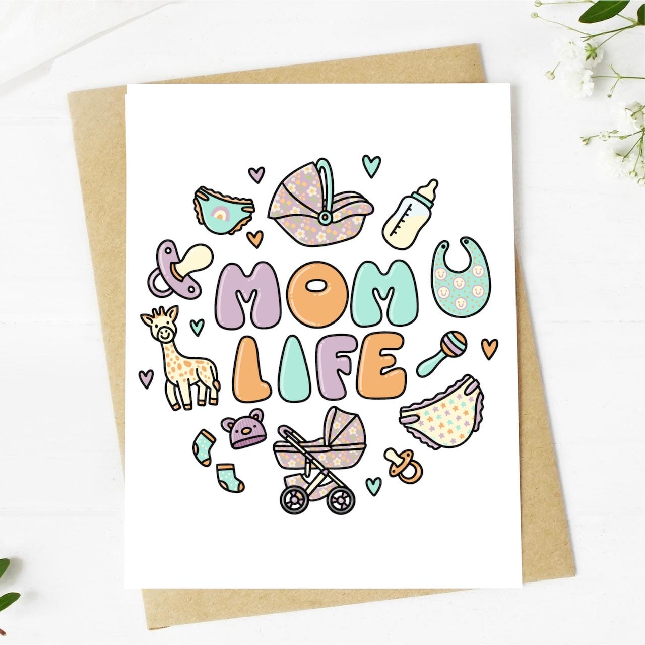  Mom Life Modern Mother Card、mySite、elrpsem3k
