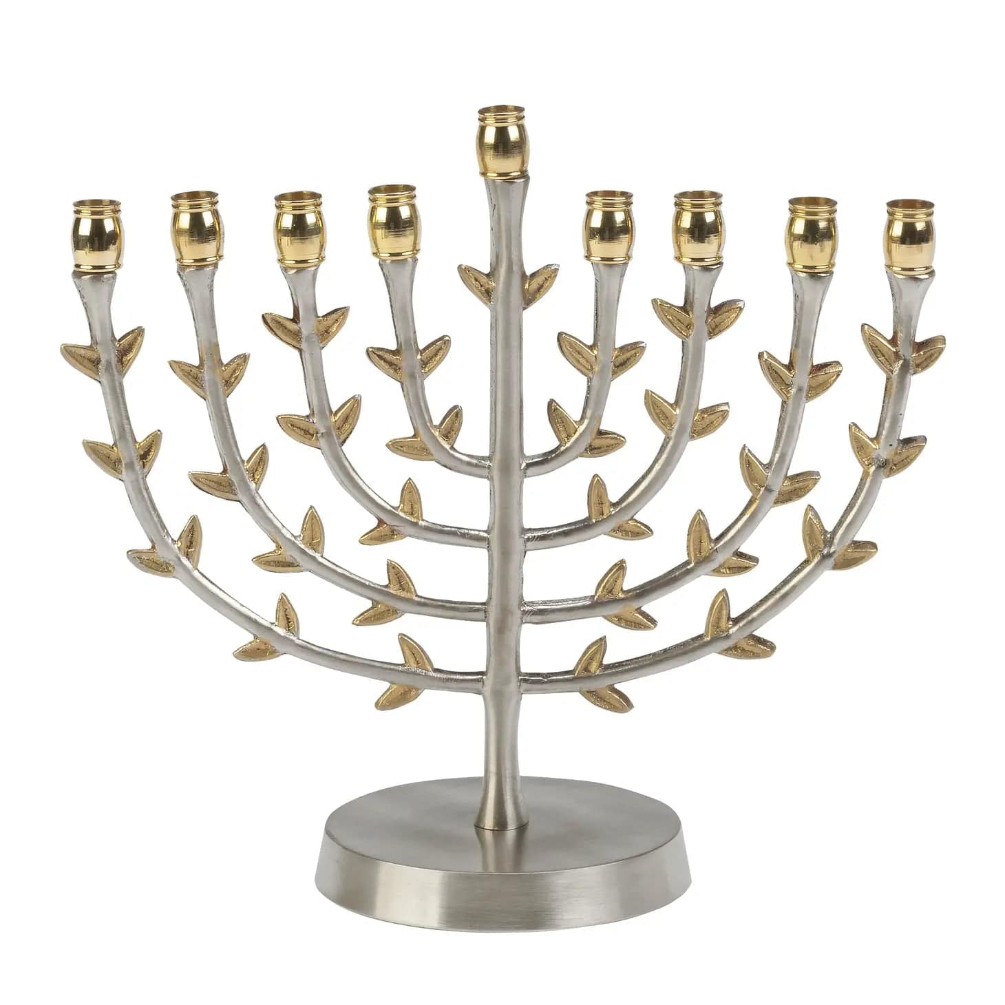 Silver and Brass Leaf Menorah、mySite、topwebapps
