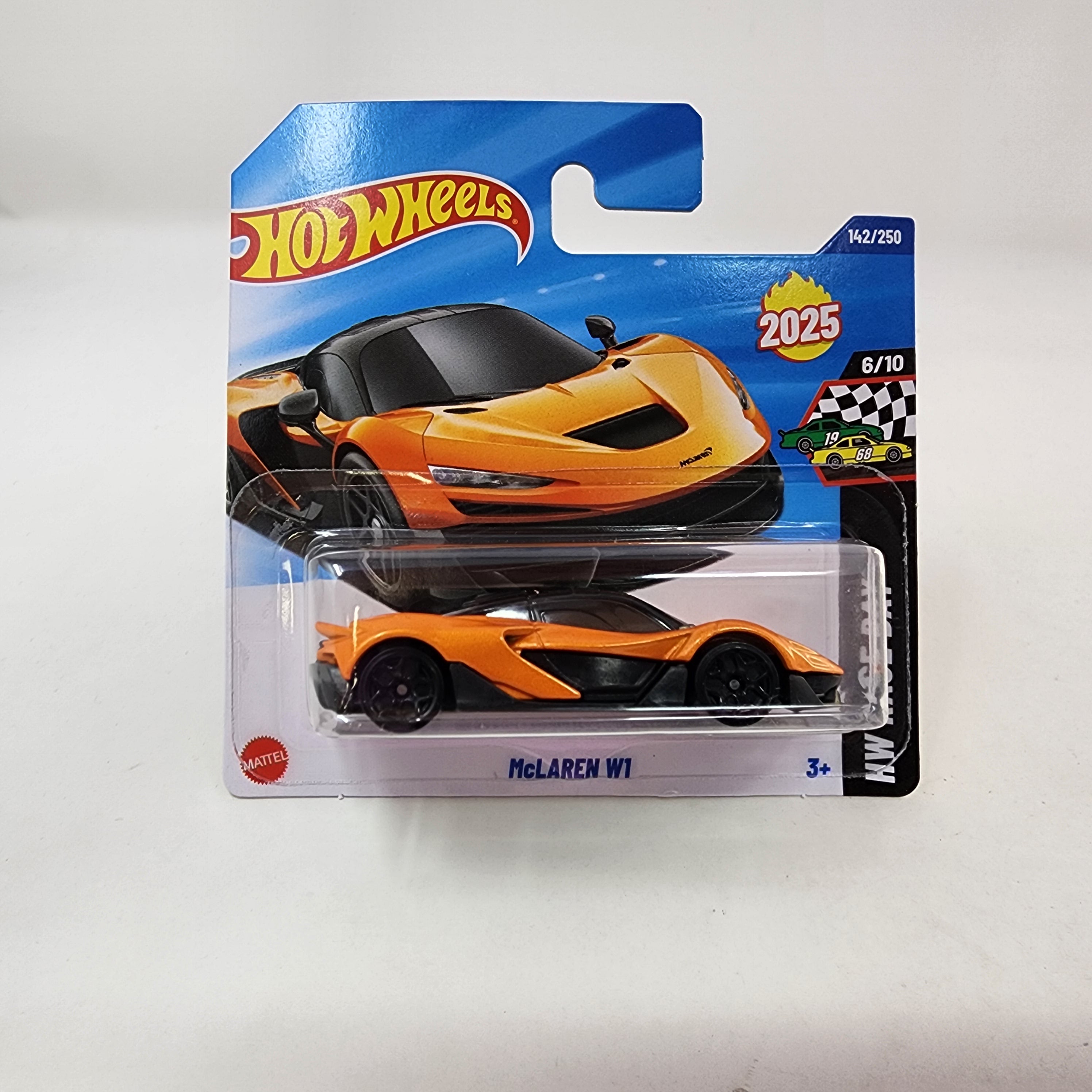 SHORT CARD * McLaren W1 #142 * Orange * 2025 Hot Wheels NEW! Case G、mySite、hgirdovlk