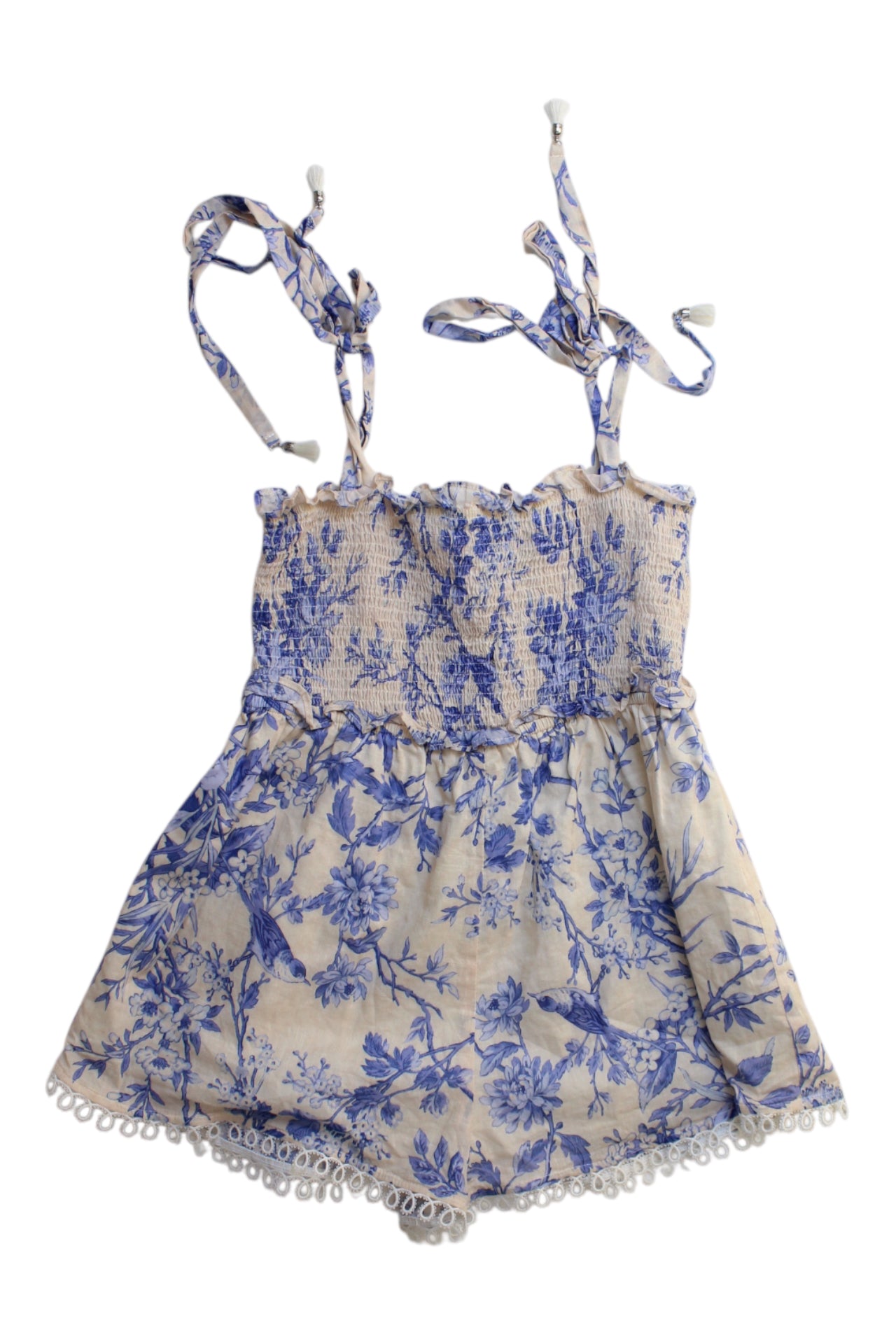Zimmermann Floral Tie Shoulder Sleeveless Romper 6T、mySite、g9winljtr