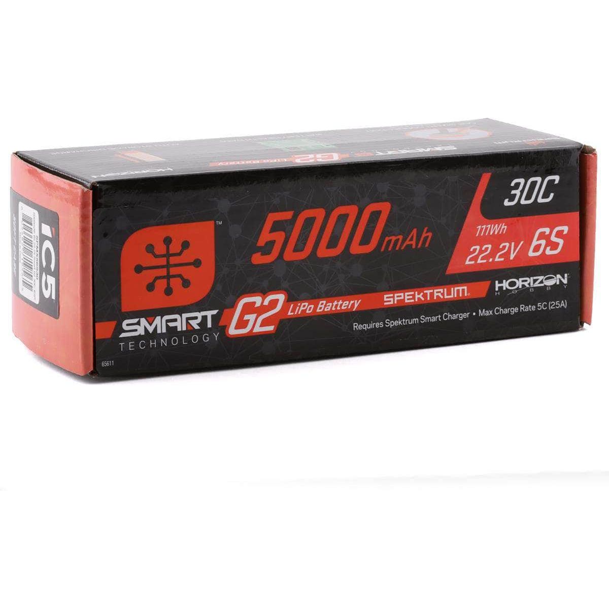  SPMX56S30, Spektrum RC 6S Smart G2 LiPo 30C Battery Pack (22.2V/5000mAh) w/IC5 Connector、mySite、merchandisen