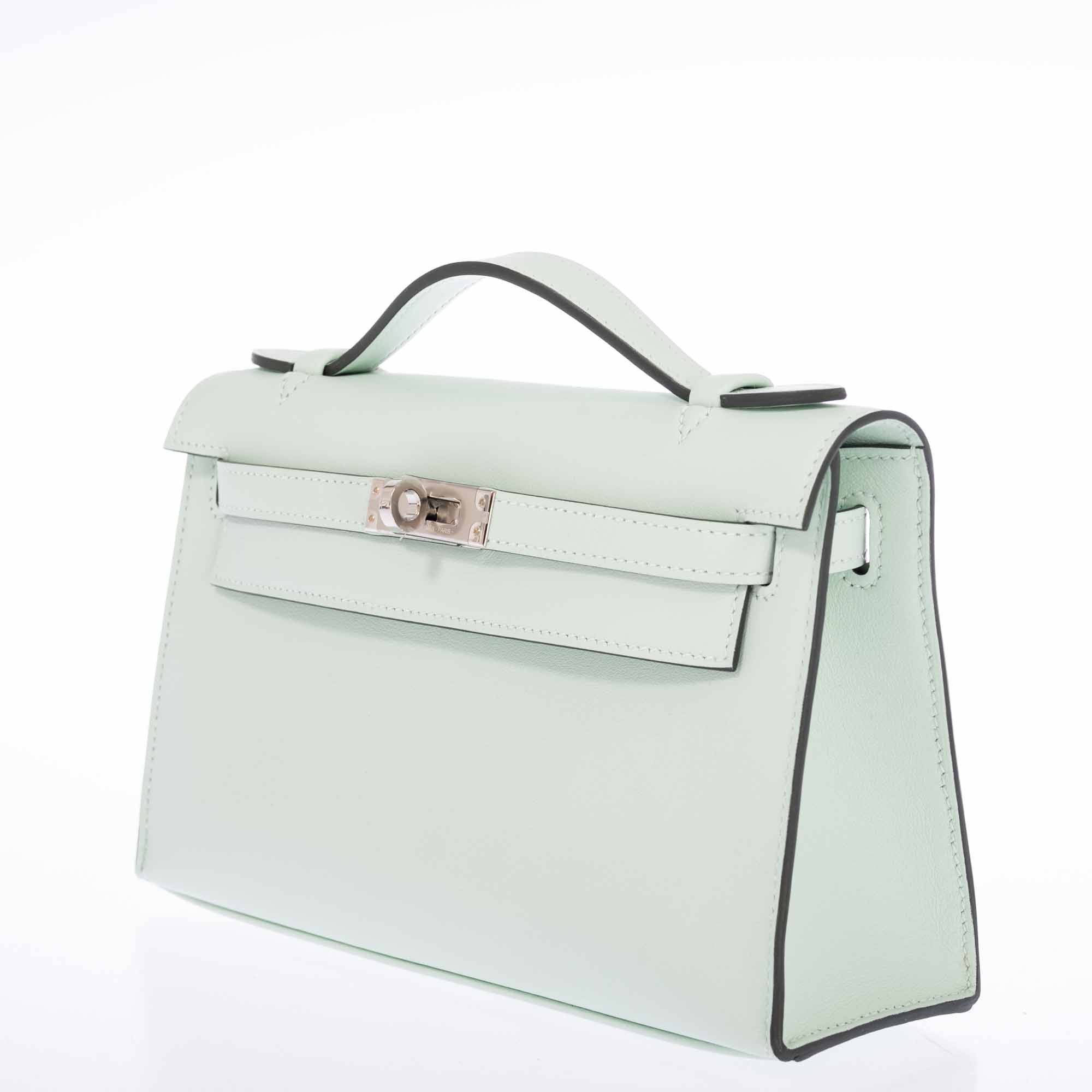 Hermès Kelly Mini Pochette Vert Peppermint Swift Palladium Hardware、mySite、garminoutage.com
