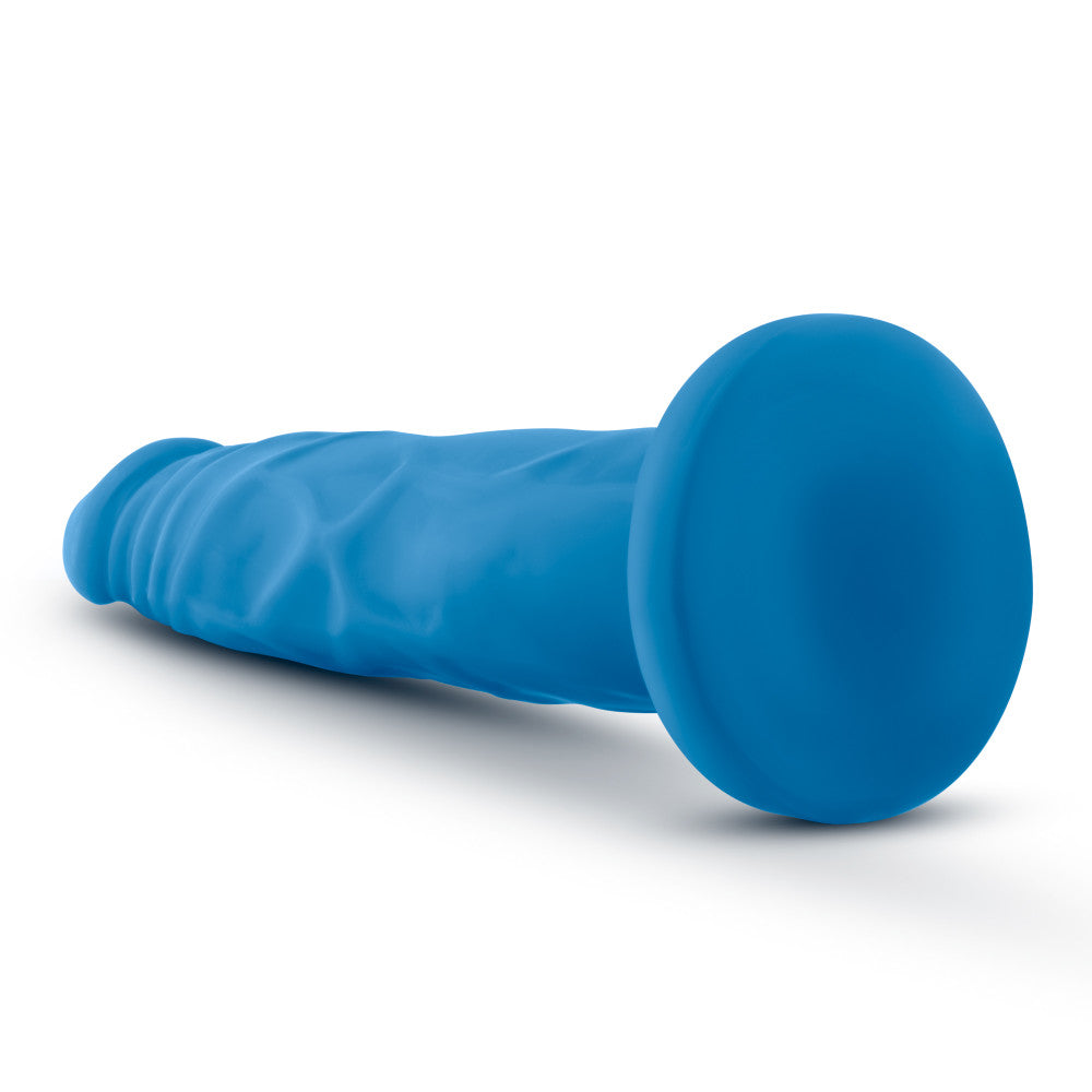 Neo By Blush® | Realistic Neon Blue 7.5-Inch Long Dildo With Suction Cup Base、mySite、bottomscart