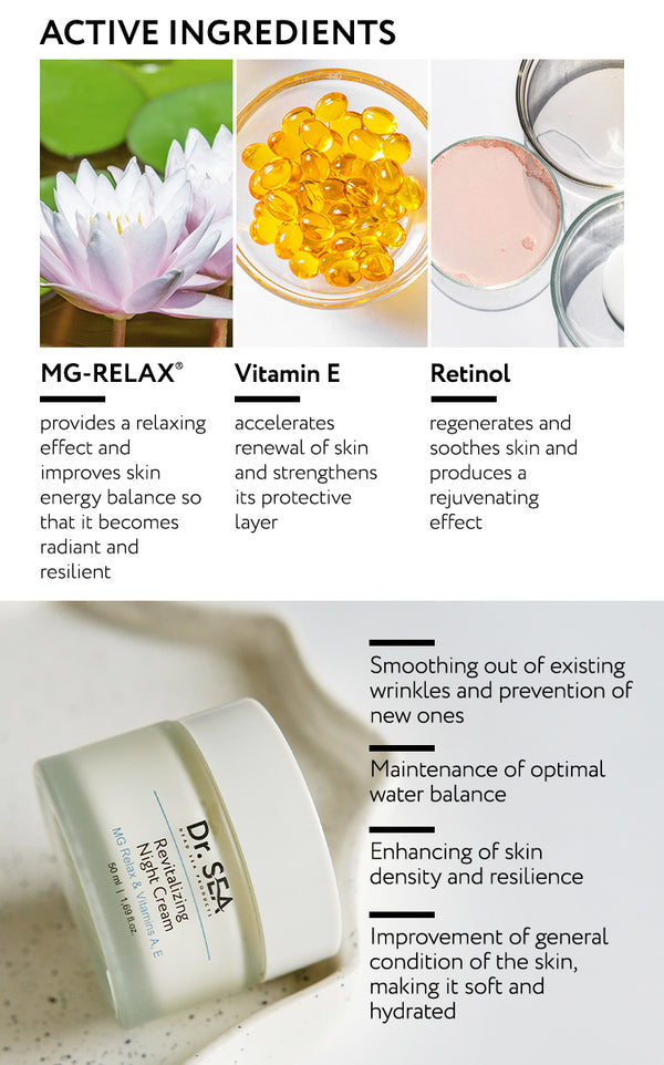  DR. SEA - Revitalizing Night Cream - Mg Relax & Vitamins A, E、mySite、elrpsem3k