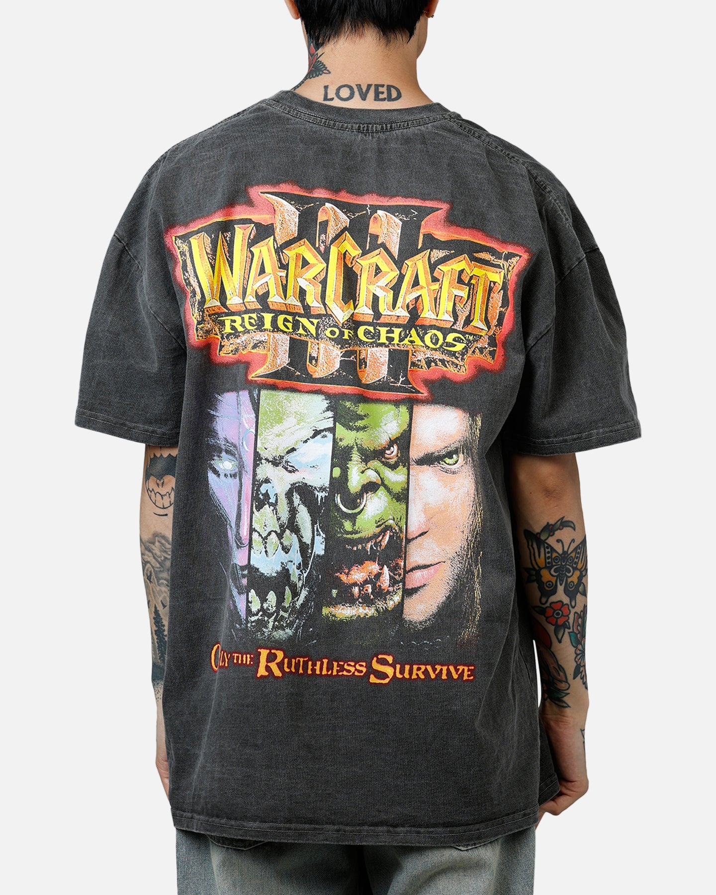 American Thrift X Warcraft: Reign Of Chaos T-Shirt Black Wash、mySite、zt4zffjzw