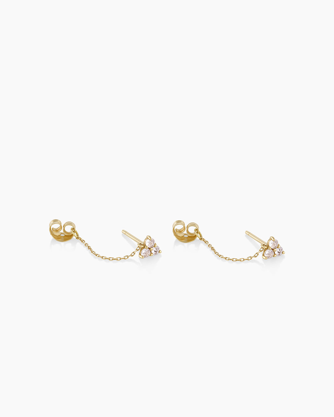 White Sapphire Chain Huggies、mySite、hinf8tx79