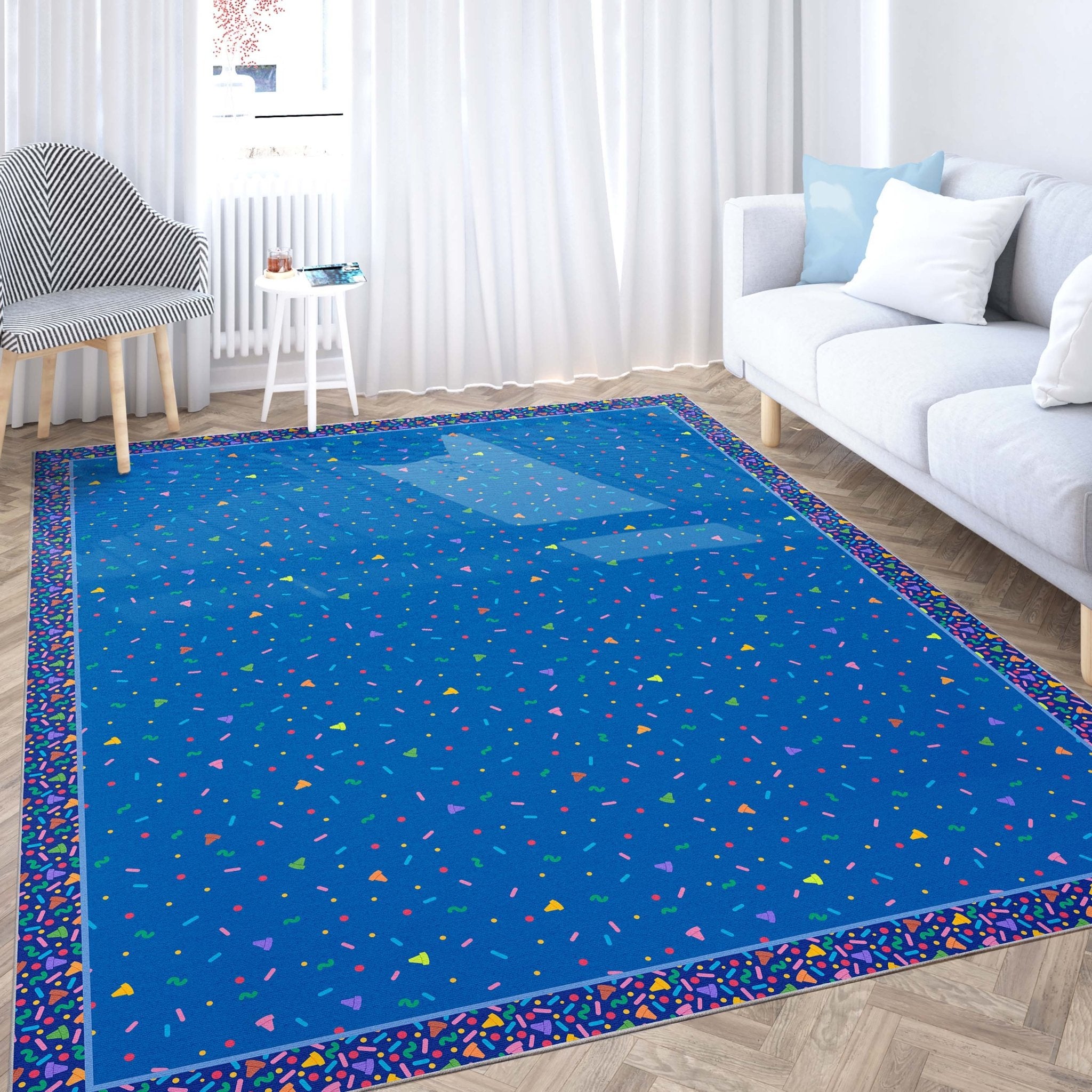 Crayola Confetti Blue Area Rug By Well Woven、mySite、gigharbornorthrealestate