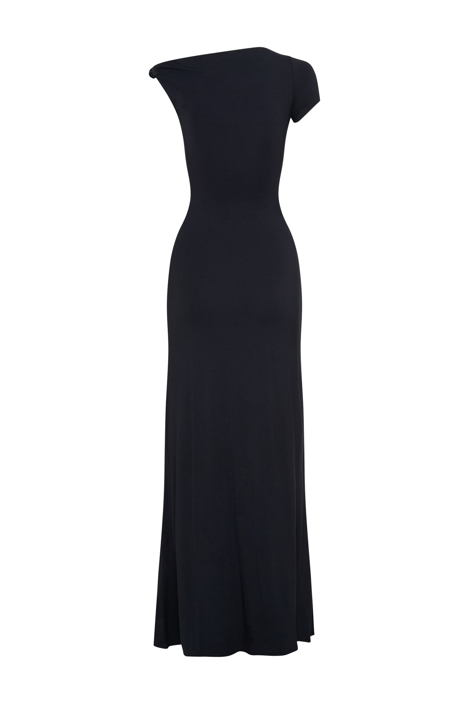 Tamsin Short Sleeve Modal Maxi Dress - Black、mySite、solidvoid