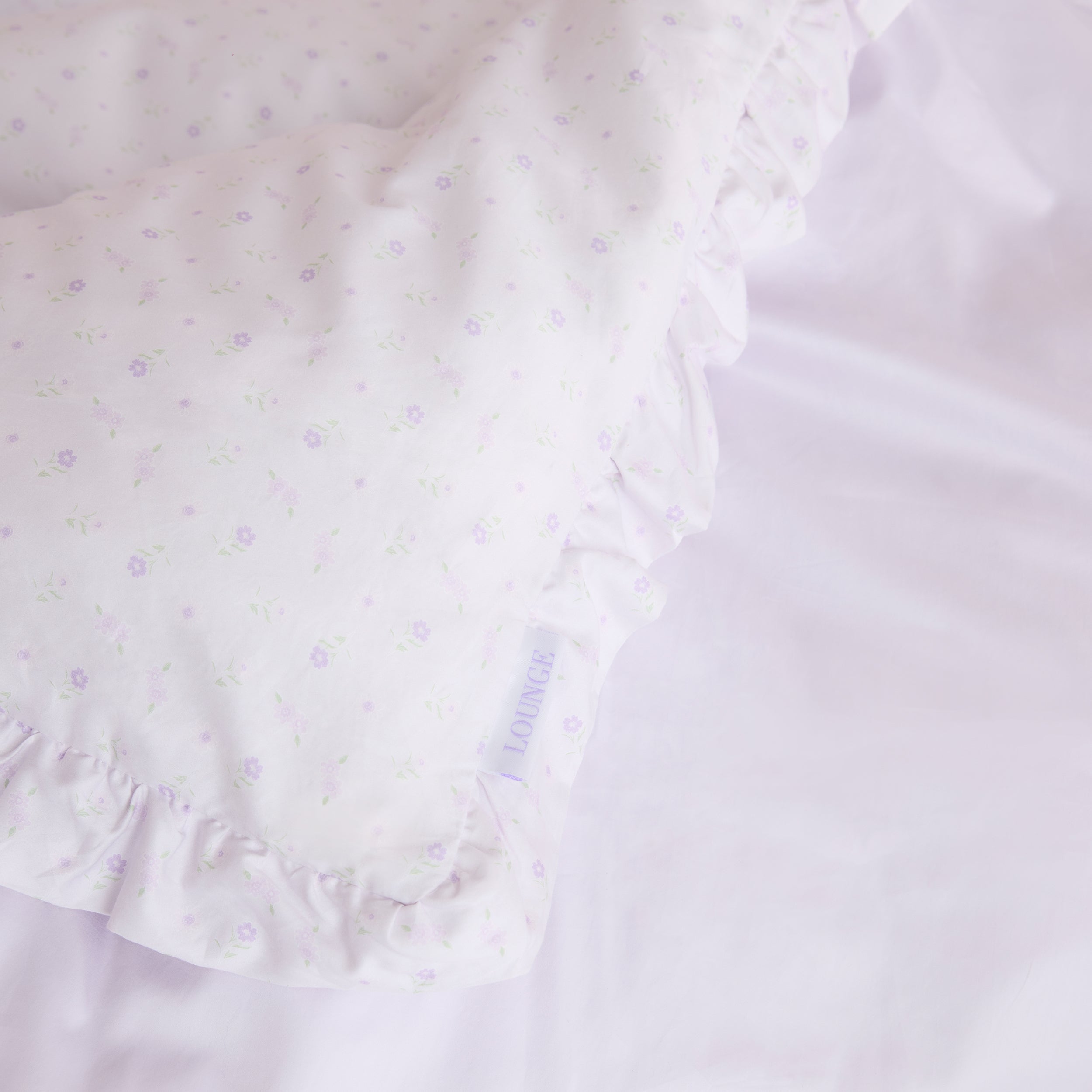 Frill Edge Duvet Cover - Lilac Floral、mySite、bengalsvssteelers