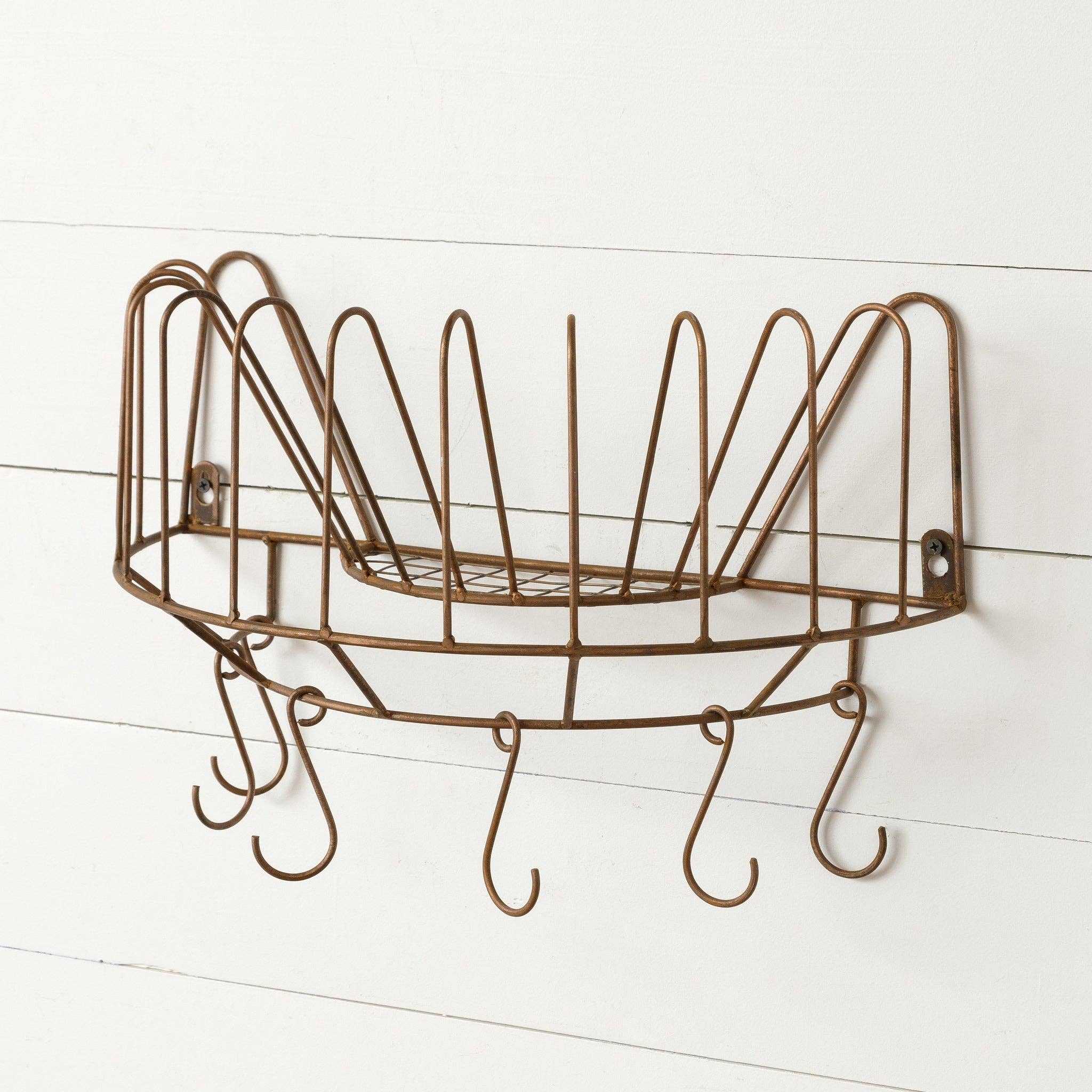 Audrey's - Plate Holder With 6 Mug Hooks (PC)、mySite、g9winljtr