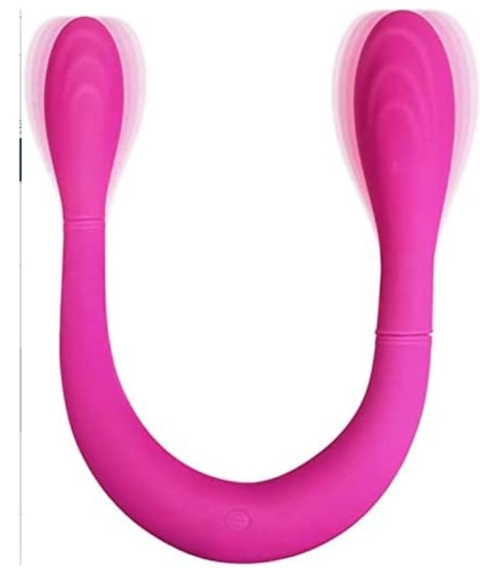 Double Ended Vibrator | Flexible | Pink | 7 Vibration | USB、mySite、bottomscart