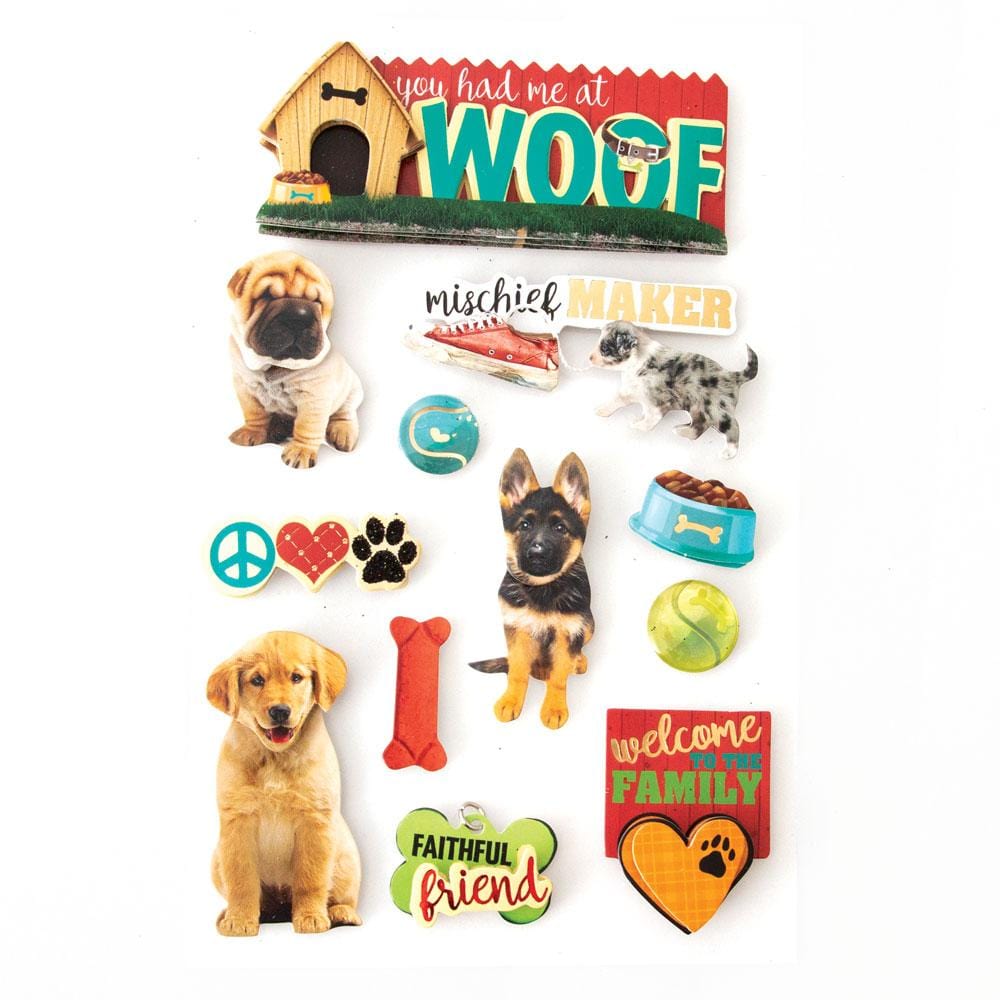  Scrapbook Stickers - 3D You Had Me at Woof、mySite、ghnorth
