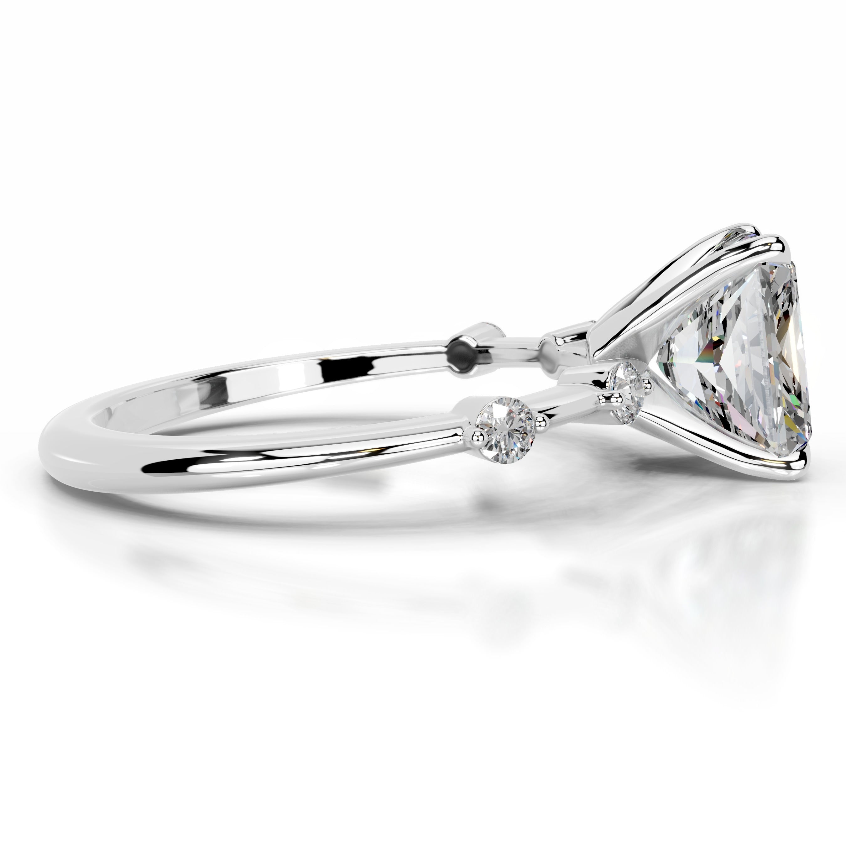 Liv Moissanite & Diamond Ring - 14K White Gold (RTS)、mySite、hinf8tx79