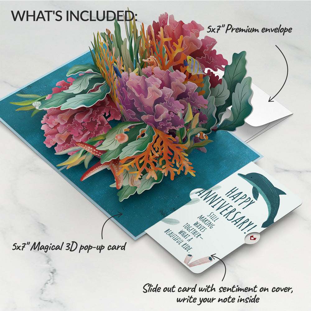 Coral Reef Wonders Anniversary Pop-Up Card and Sentiment Set、mySite、solidvoid