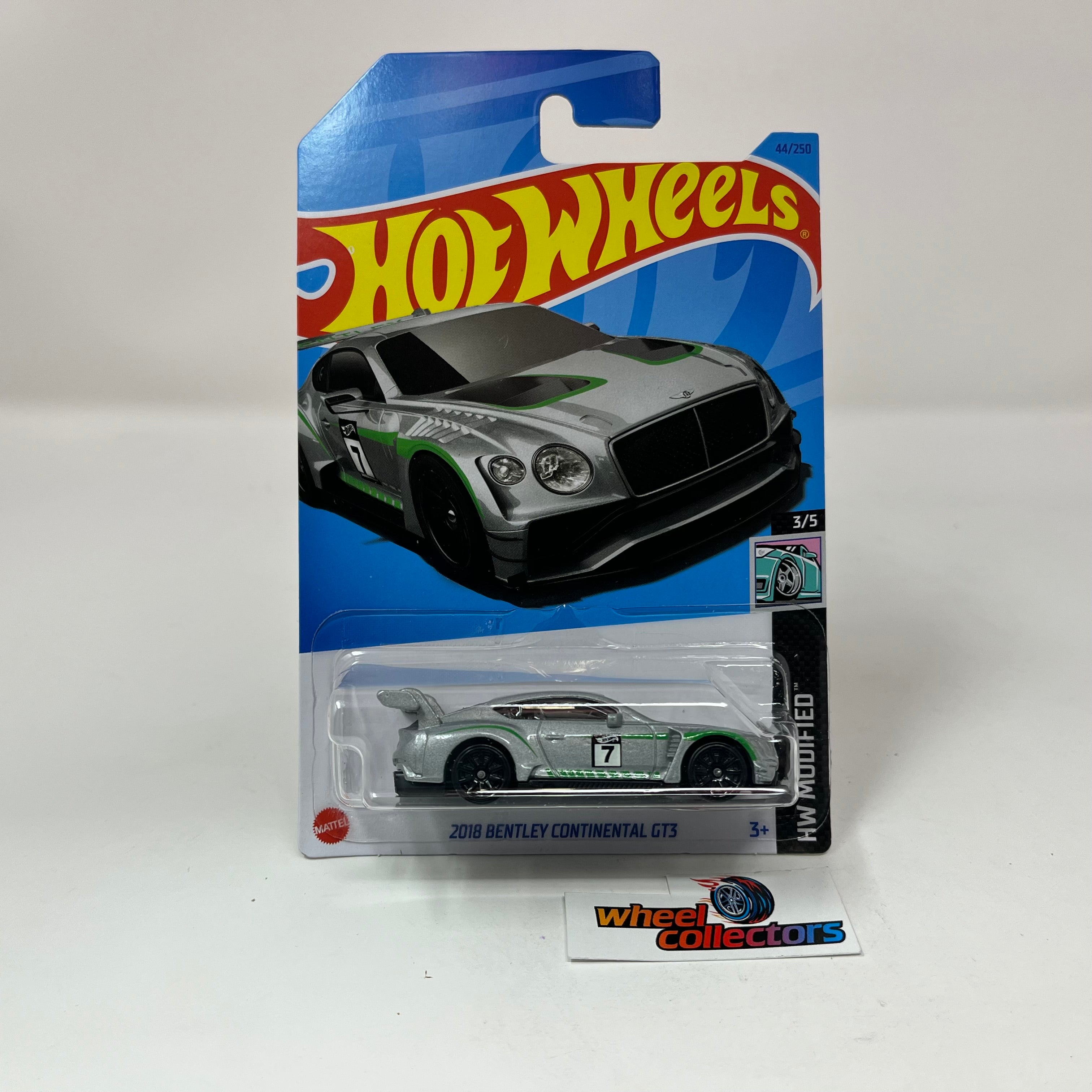 2018 Bentley Continental GT3 #44 * Silver * 2023 Hot Wheels Case G、mySite、hgirdovlk