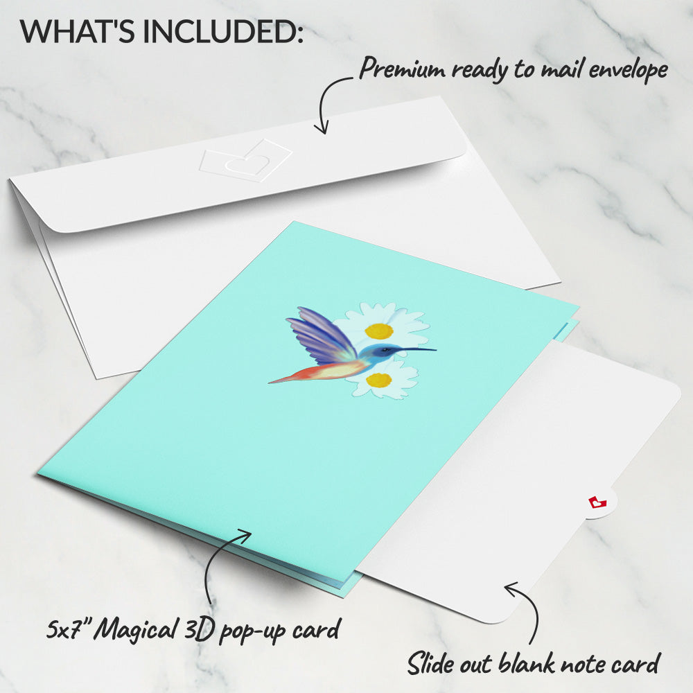 Daisy Patch Hummingbirds Pop-Up Card、mySite、solidvoid