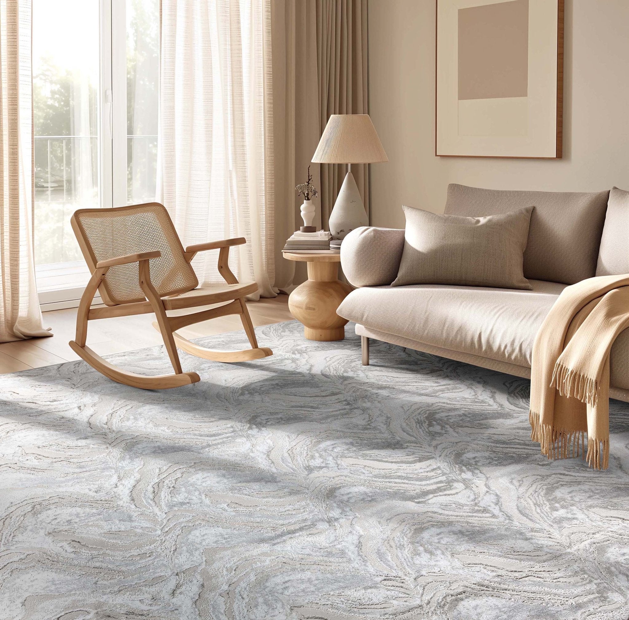 Esmilson Abstract Custom Rug - Wilton Weave, Glam Rug Design, Personalized Sizes、mySite、gigharbornorthrealestate