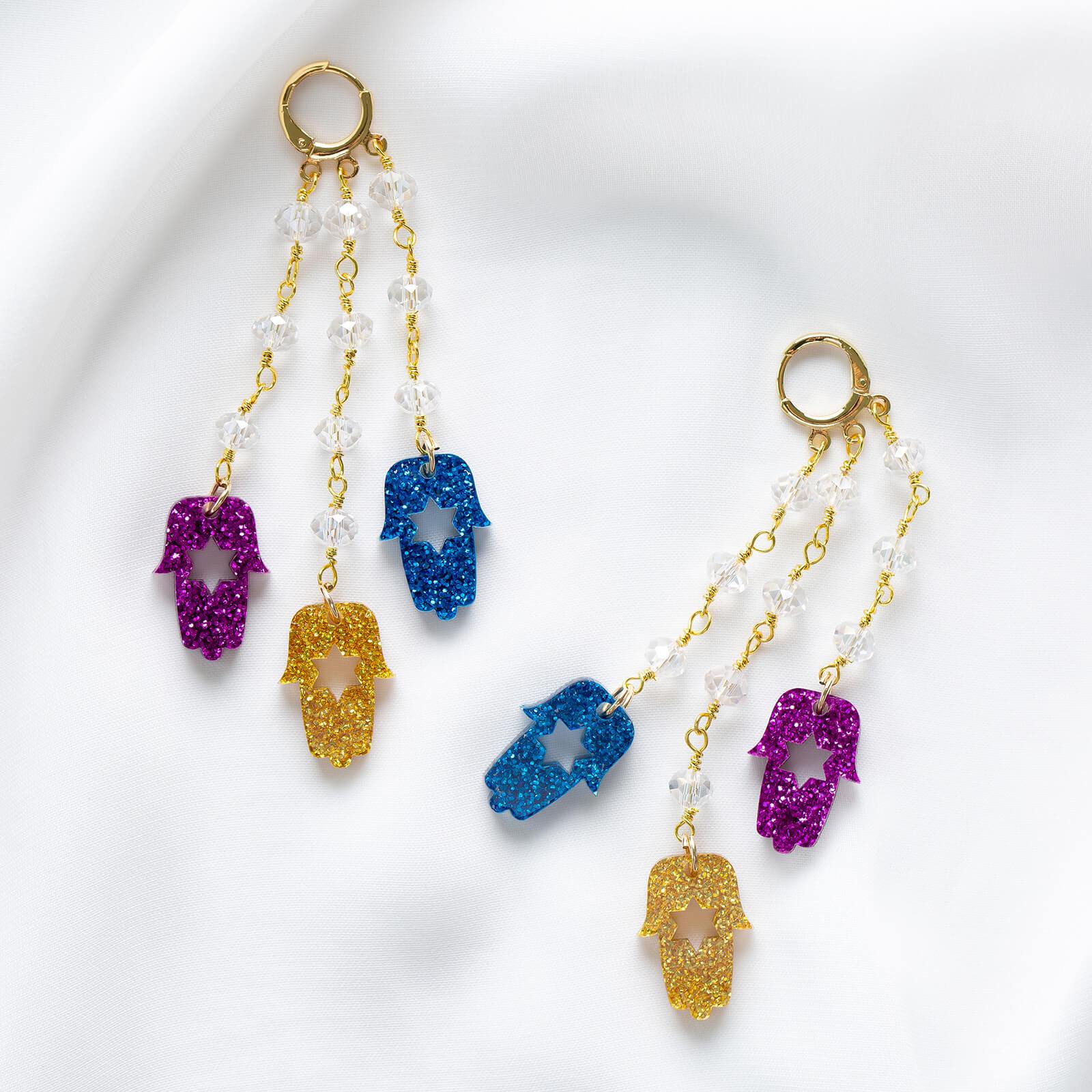 Yardena Hamsa Dangle Trio Earrings、mySite、topwebapps