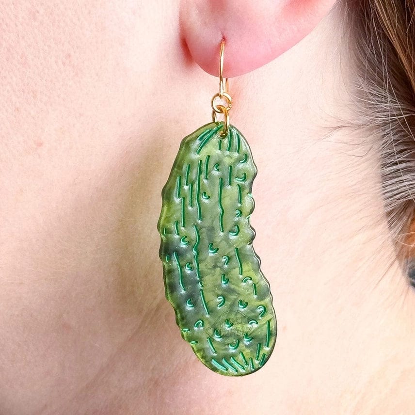 Pickle Acetate Dangle Earrings、mySite、topwebapps