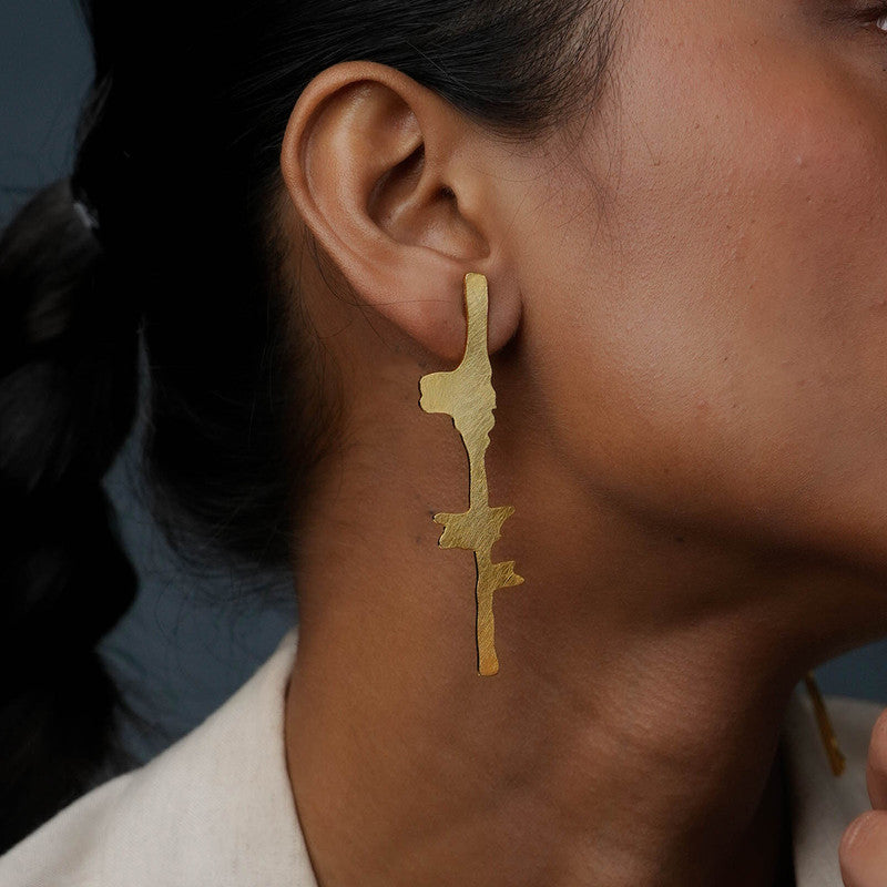 Brass Sans Titre Earrings、mySite、camillekostekn