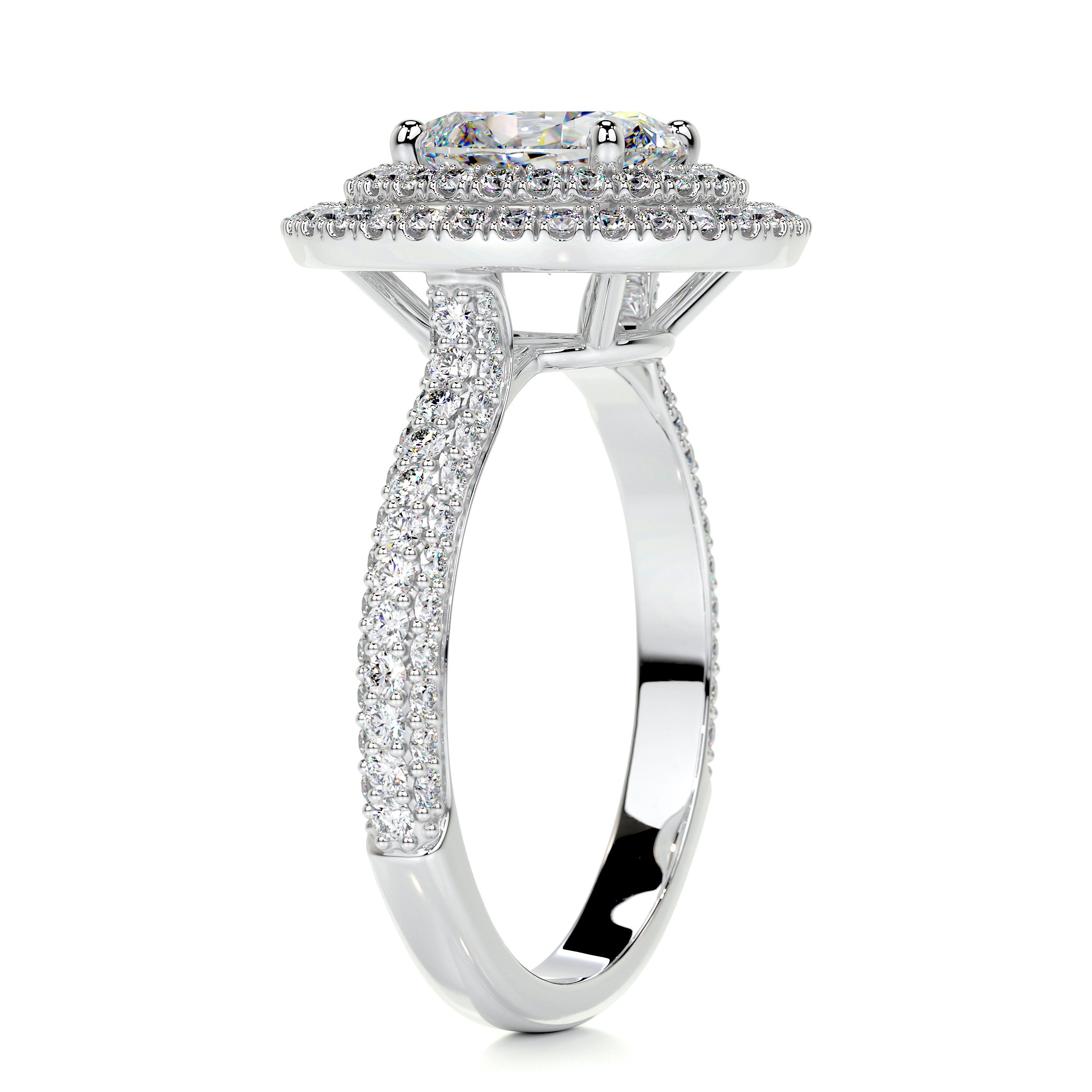 Nora Moissanite & Diamond Ring -18K White Gold、mySite、hinf8tx79