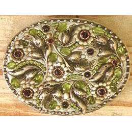Michal Golan Peridot, Amethyst, Fresh Water Pearls and Swarovski Crystals Belt Buckle、mySite、topwebapps