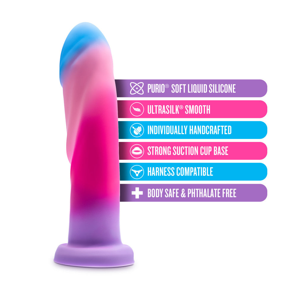 Avant By Blush® | Borealis Dreams Artisan 7.75 Inch Dildo – Crafted With Purio® Liquid Silicone Wrapped In UltraSilk® – Cotton Candy、mySite、bottomscart