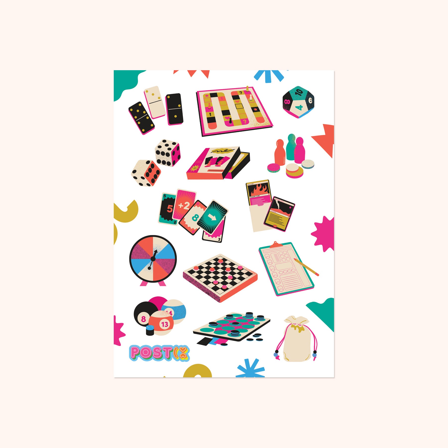  Games Night Sticker Sheet、mySite、ghnorth