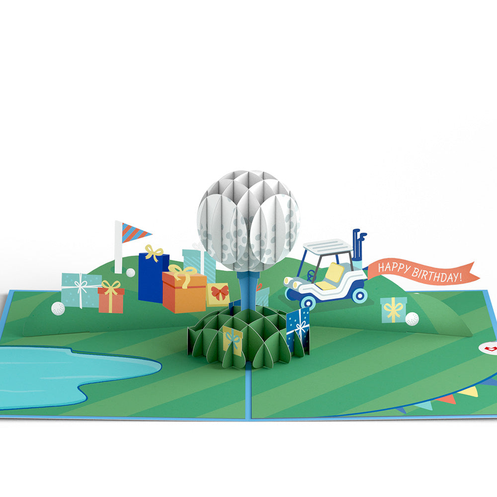 Time to Par-Tee Birthday Golf Pop-Up Card、mySite、solidvoid