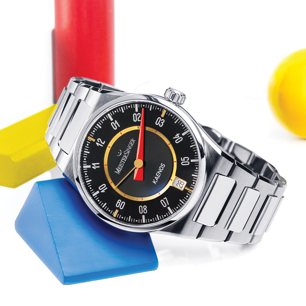  MeisterSinger X Alain Silberstein Limited Edition Kaenos Grand Date 40mm - Black on Bracelet