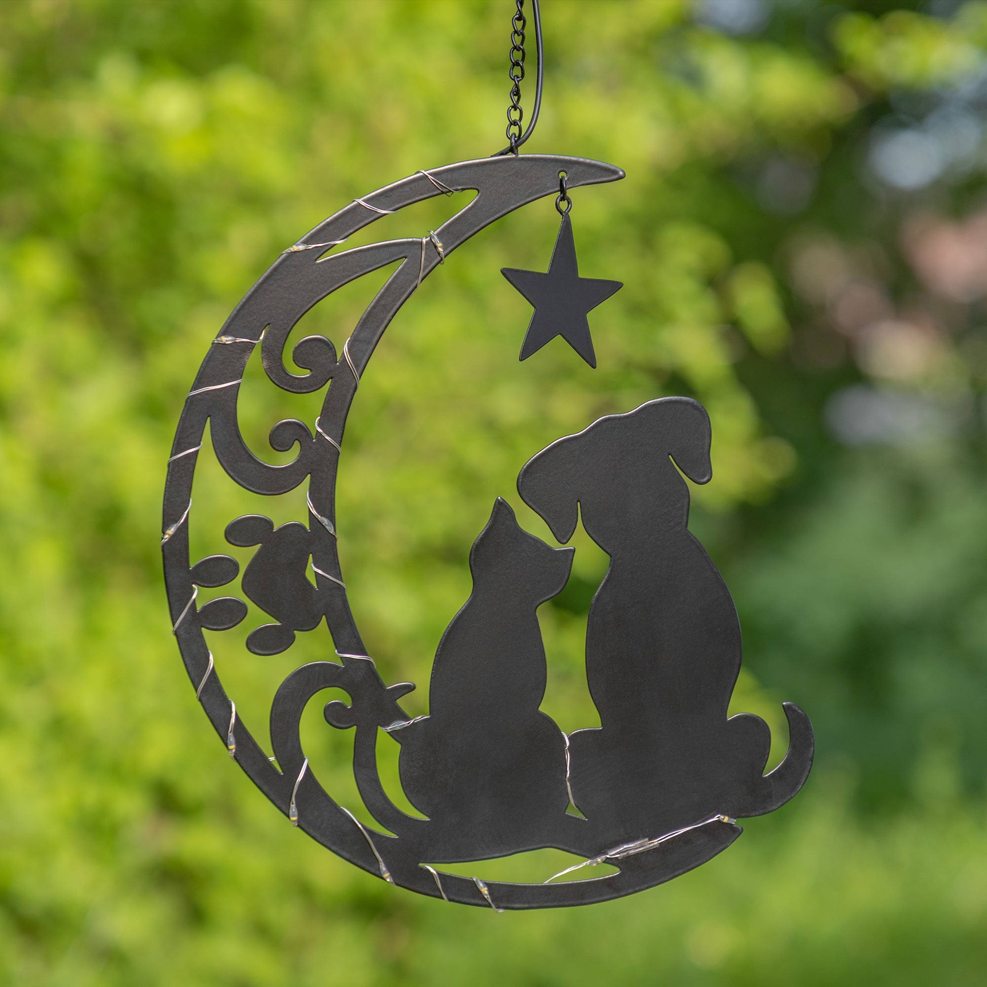 Star Gazing Pets On The Moon Solar Hanging Light、mySite、camillekostekn