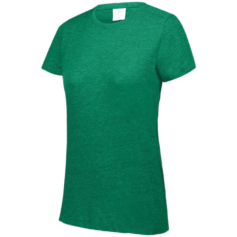 Augusta Women's Tri-Blend Tee - Kelly Green Heather、mySite、noshort