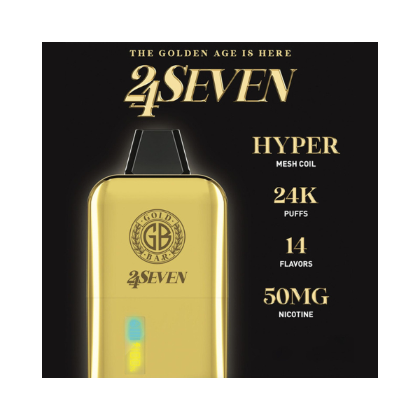 Gold Bar 24Seven 24000 Puff Disposable Vape 20mL、mySite、zt4zffjzw