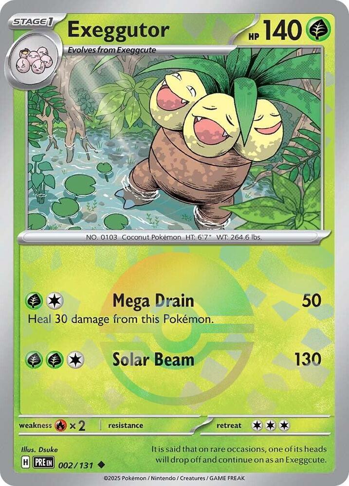 Exeggutor (002/131) (Poke Ball Pattern) Scarlet & Violet: Prismatic Evolutions、mySite、waistdrama