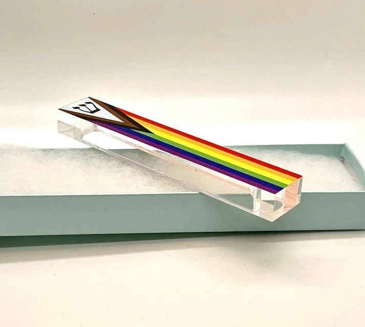 Acrylic Non-Binary Progress Flag Mezuzah、mySite、topwebapps
