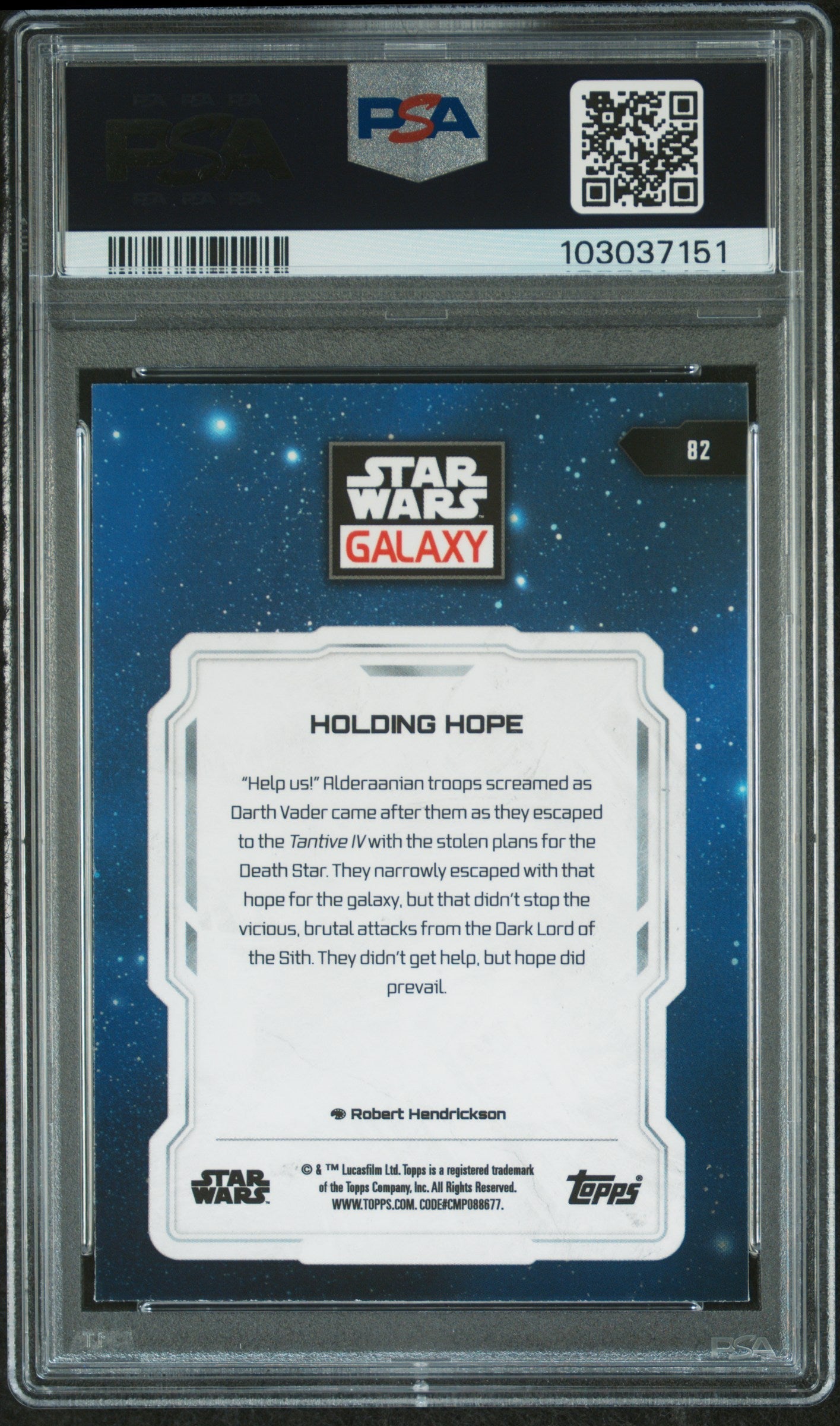 Holding Hope #82 Mini Diamond PSA 9 Topps Chrome Star Wars Galaxy 2024、mySite、waistdrama