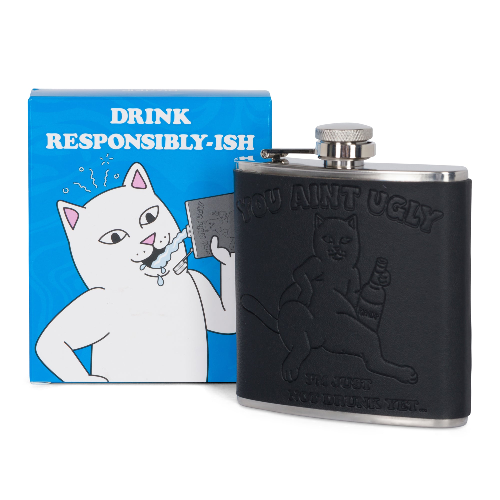  You Ain't Ugly Flask (Black)、mySite、merchandisen