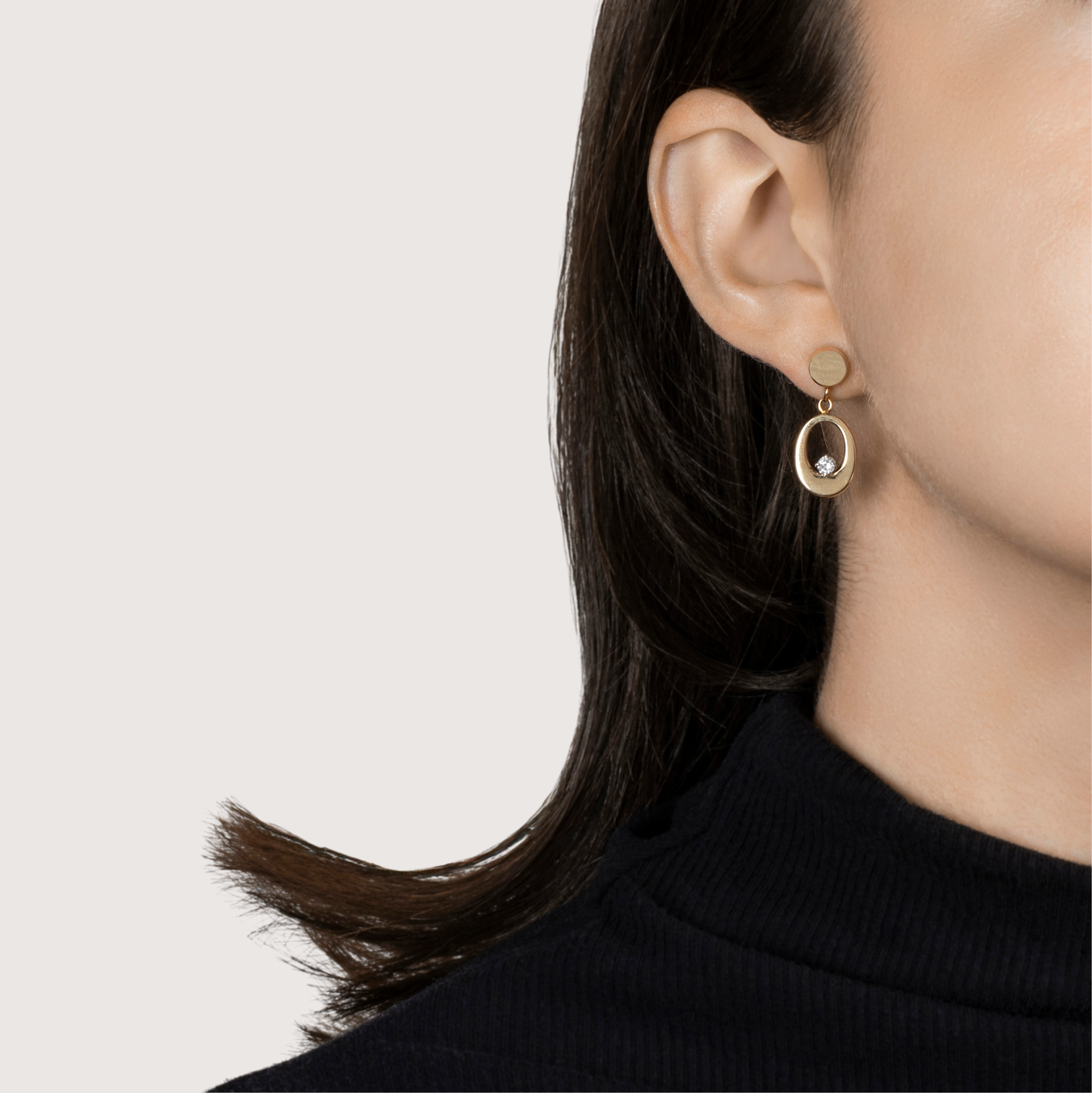 Vintage 14k Yellow Gold .2cttw Diamond Delightful Dangle Duo Earrings、mySite、hinf8tx79