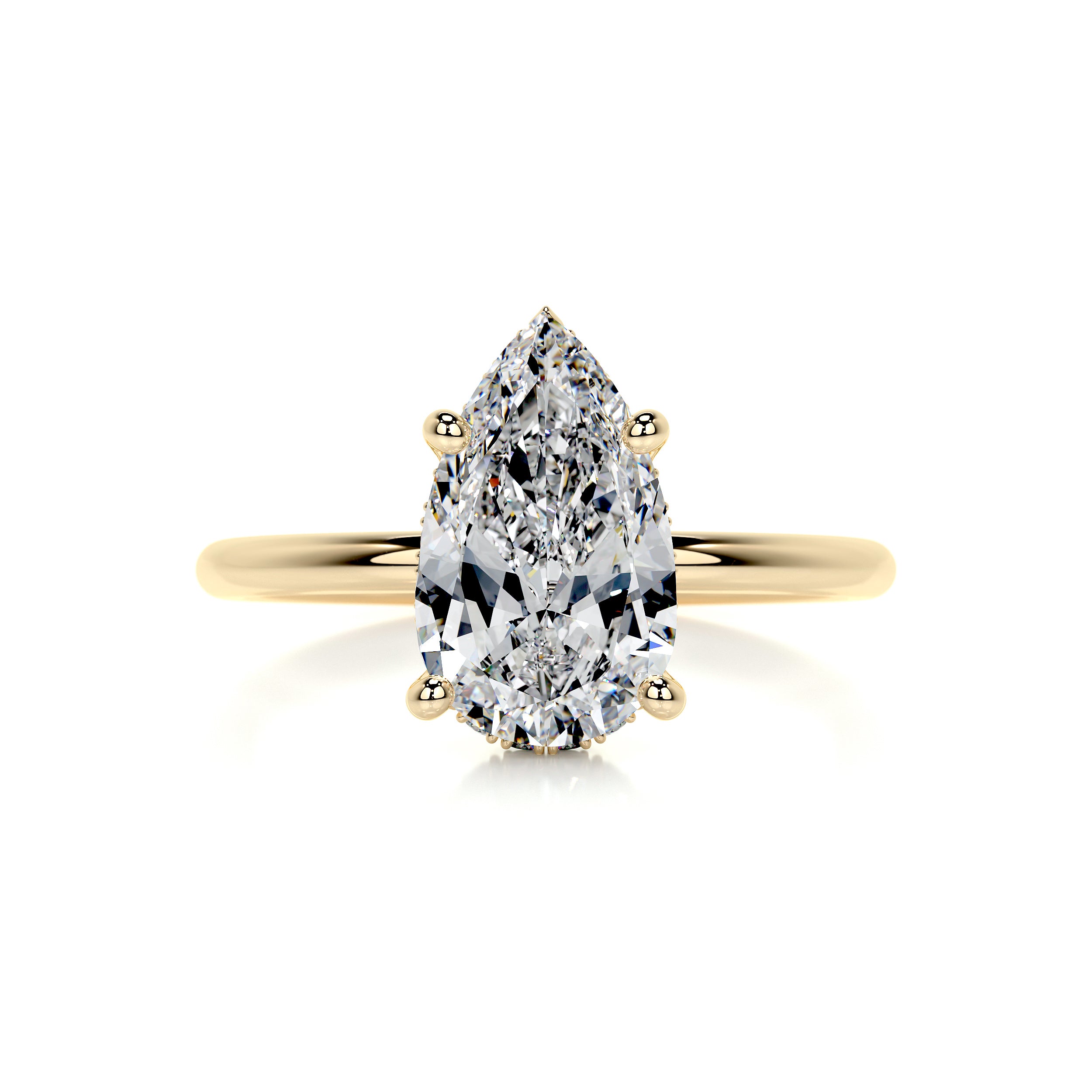 Willow Diamond Engagement Ring -18K Yellow Gold、mySite、hinf8tx79