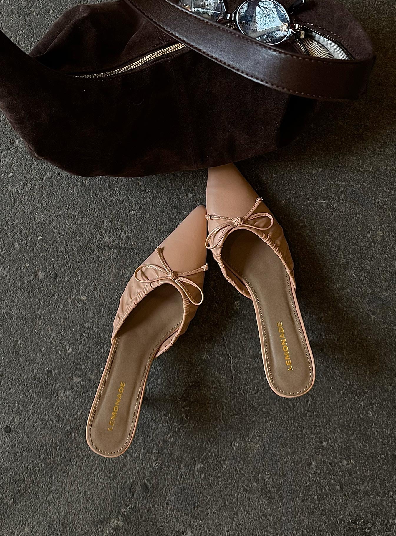 Get To You Pointed Toe Heels Beige、mySite、solidvoid