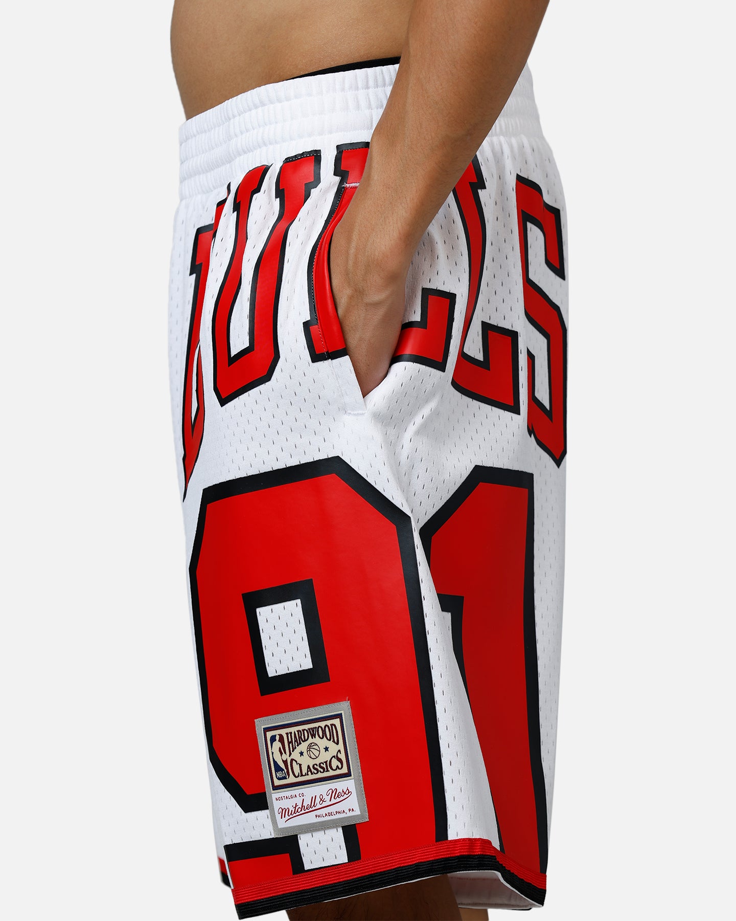 Mitchell & Ness Chicago Bulls Dennis Rodman Maxxed Out Shorts White/Red、mySite、zt4zffjzw