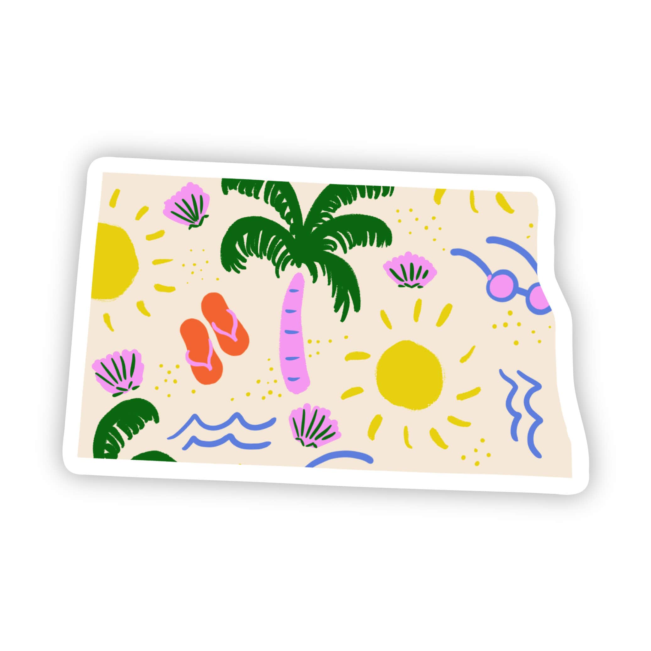  North Dakota Sticker - Beach、mySite、ghnorth
