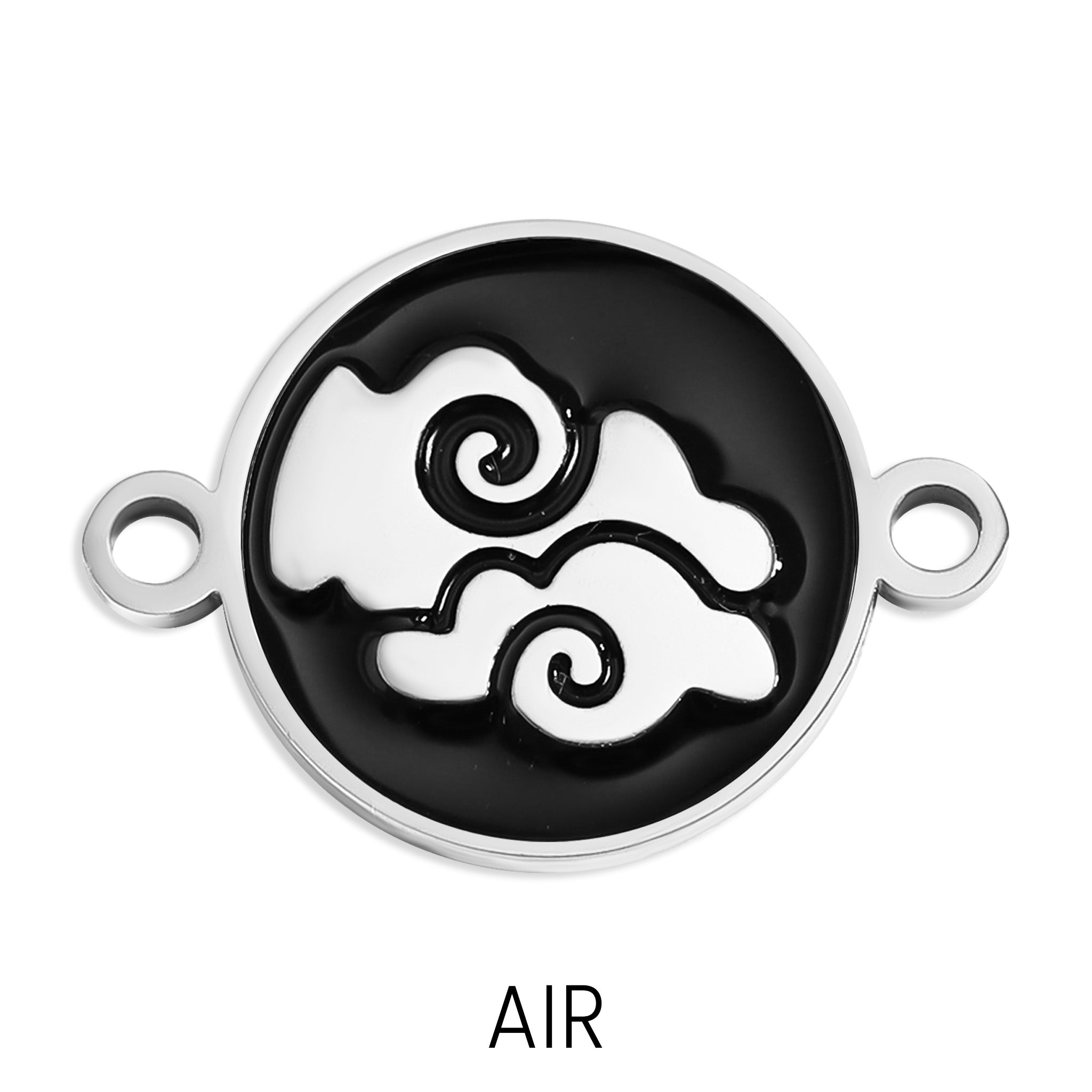 18K Gold PVD Stainless Steel Earth, Fire, Water, & Air Element Connector Charms / PDL0172、mySite、dreamappss