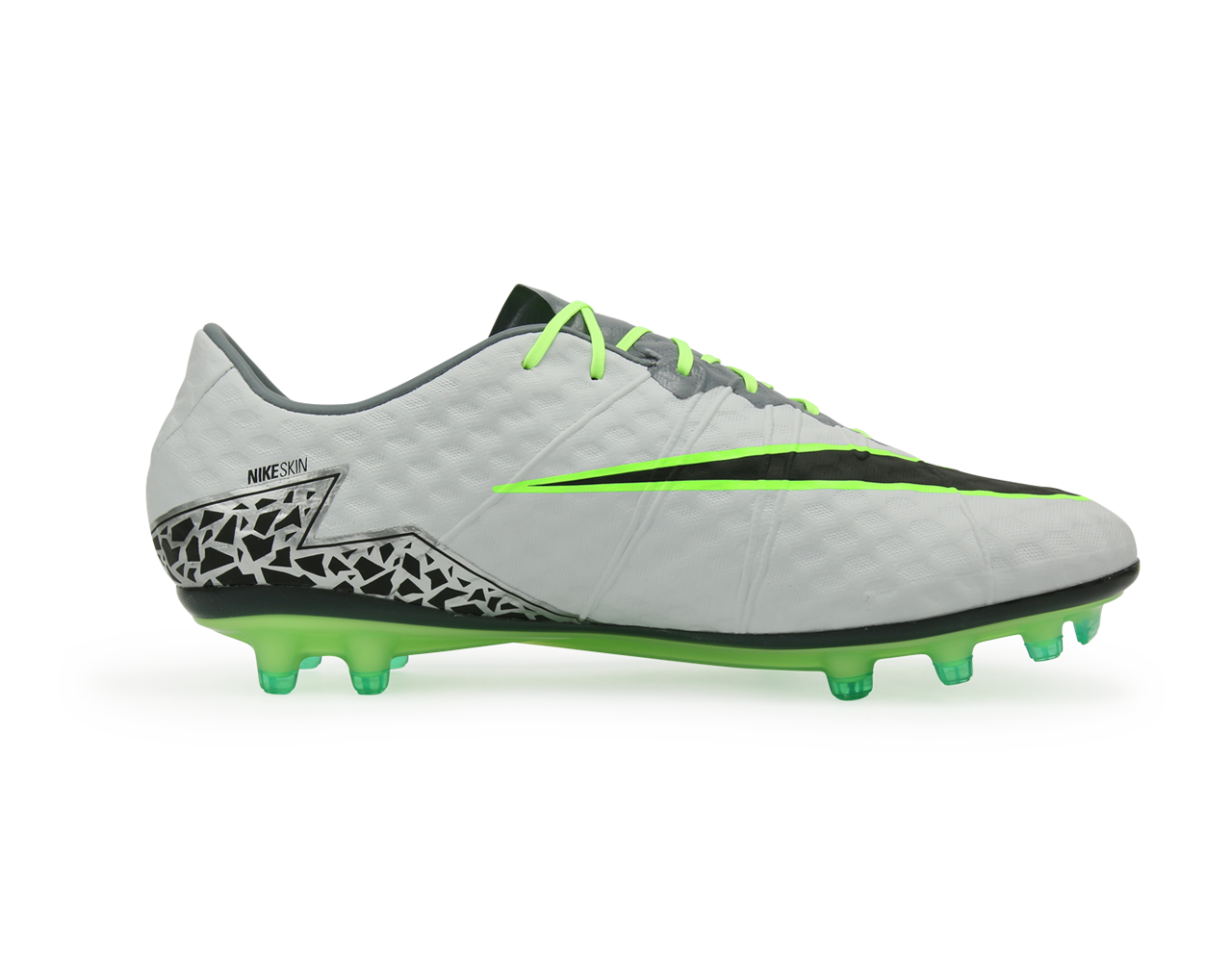 Nike Men's Hypervenom Phinish FG Pure Platinum/Black/Ghost Green、mySite、noshort