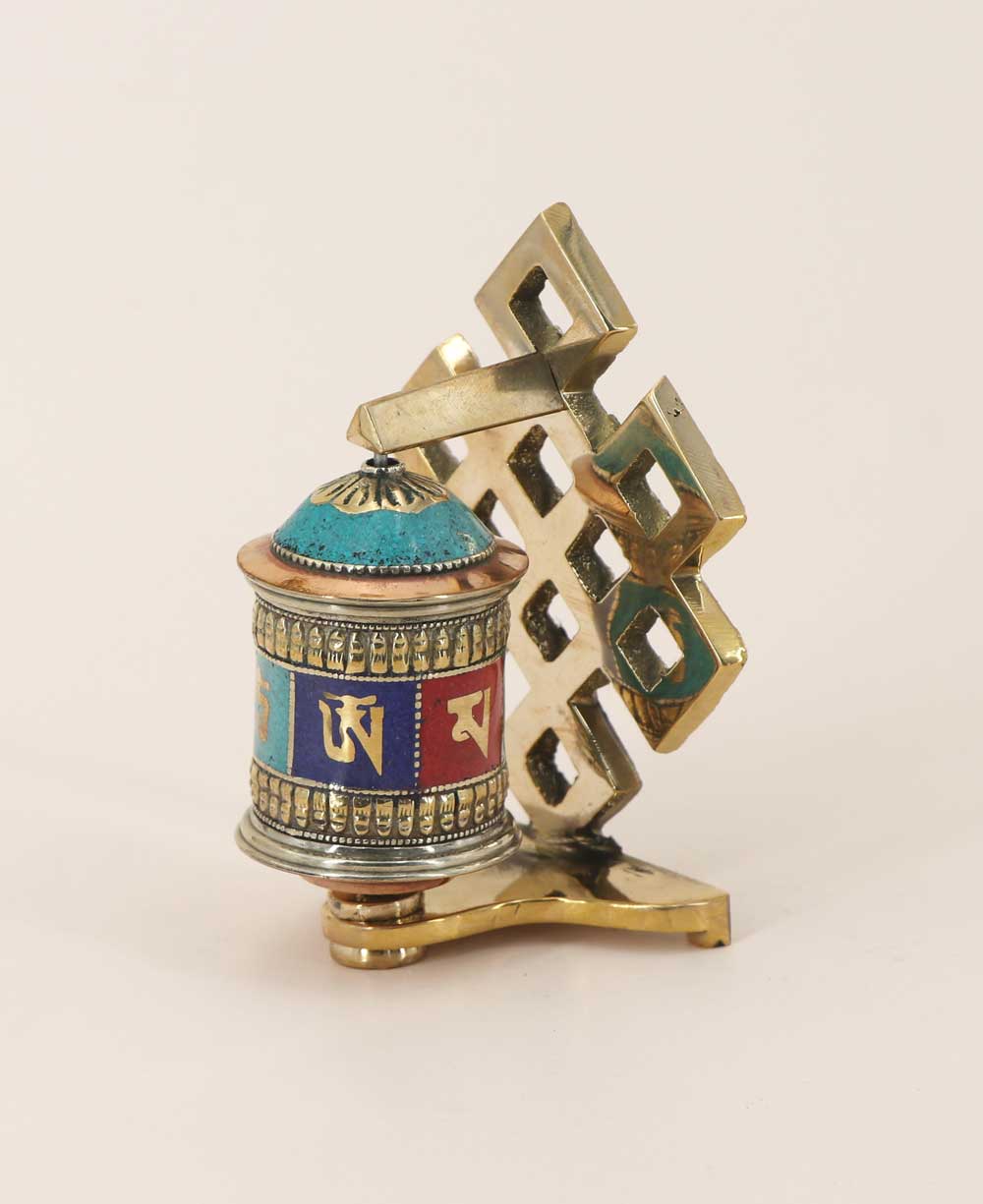 Endless Knot Design Brass Prayer Wheel、mySite、topwebapps