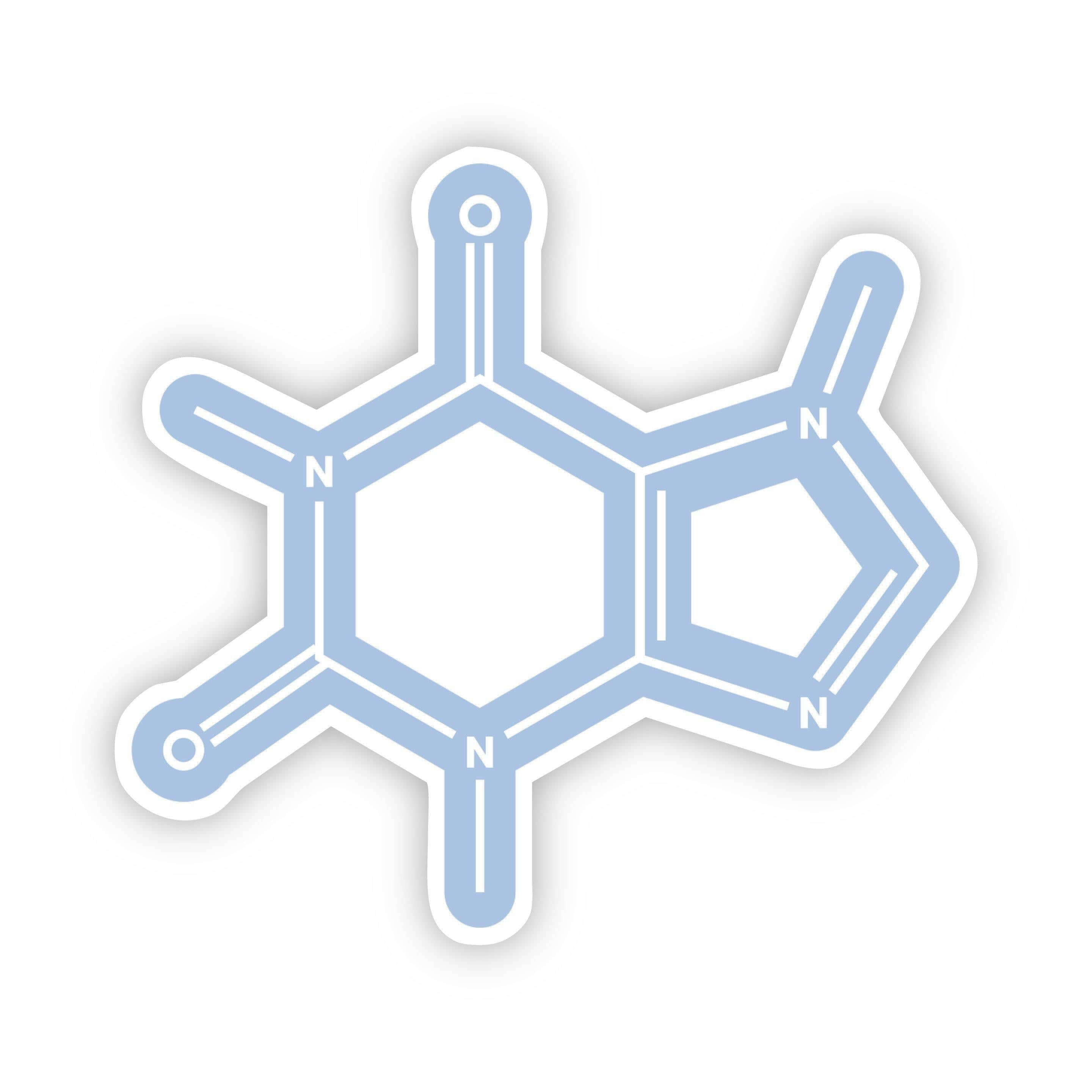  Caffeine Chemistry Blue Sticker、mySite、elrpsem3k