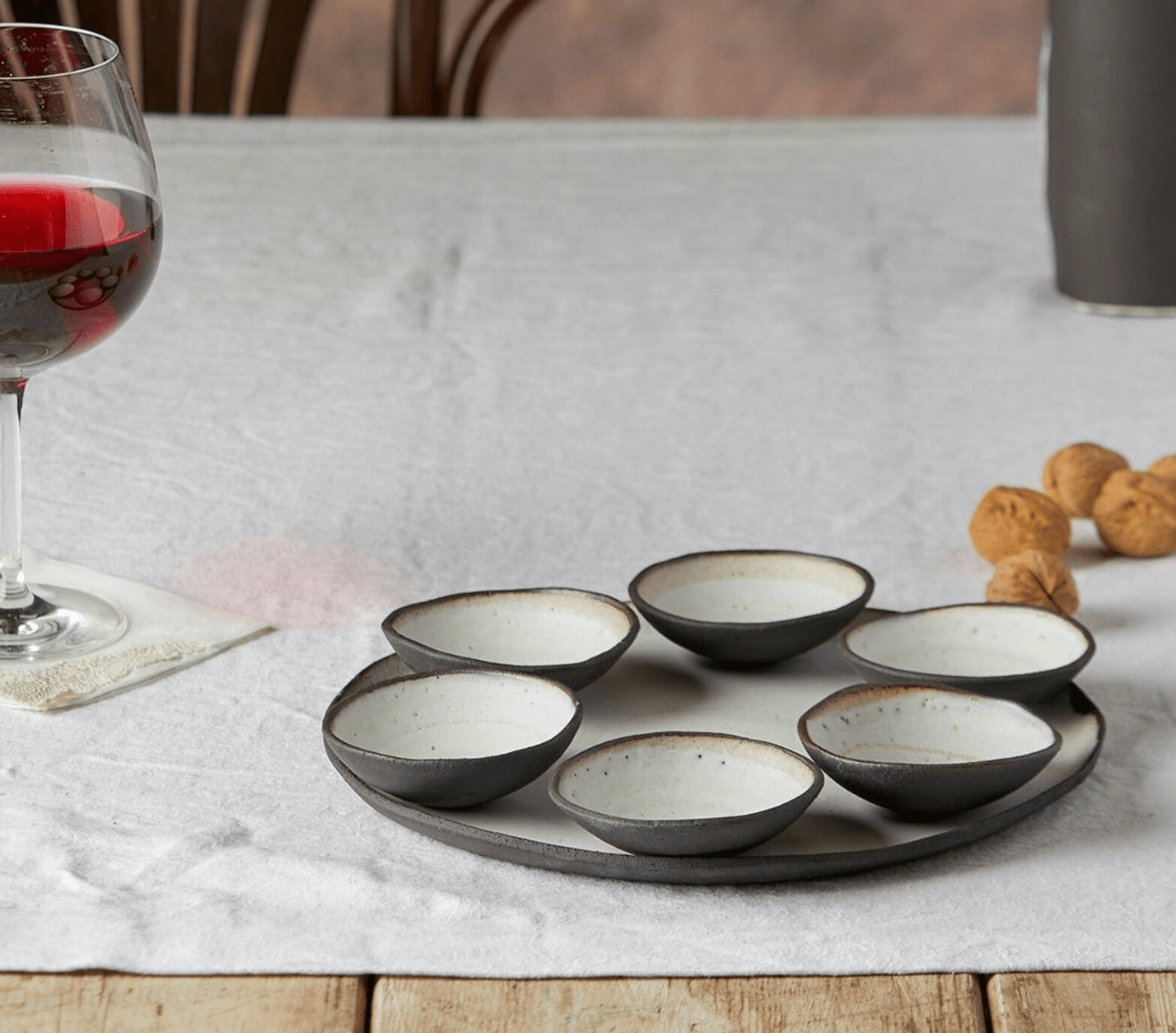 Modern Black and White Seder Plate by Ceramics by Michal、mySite、topwebapps